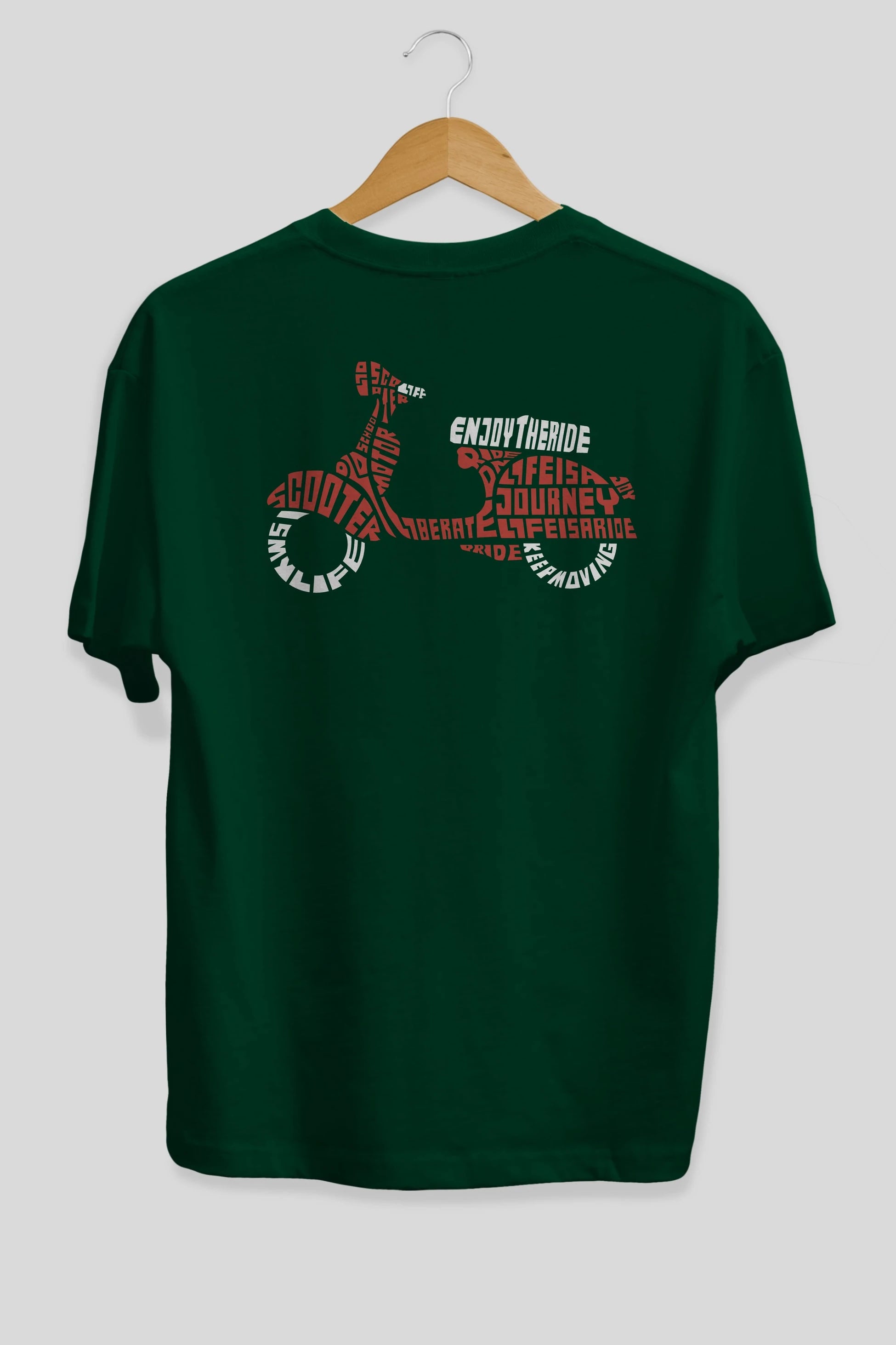 Enjoy The Ride Arka Baskılı Oversize t-shirt %100 pamuk Erkek Kadın Unisex