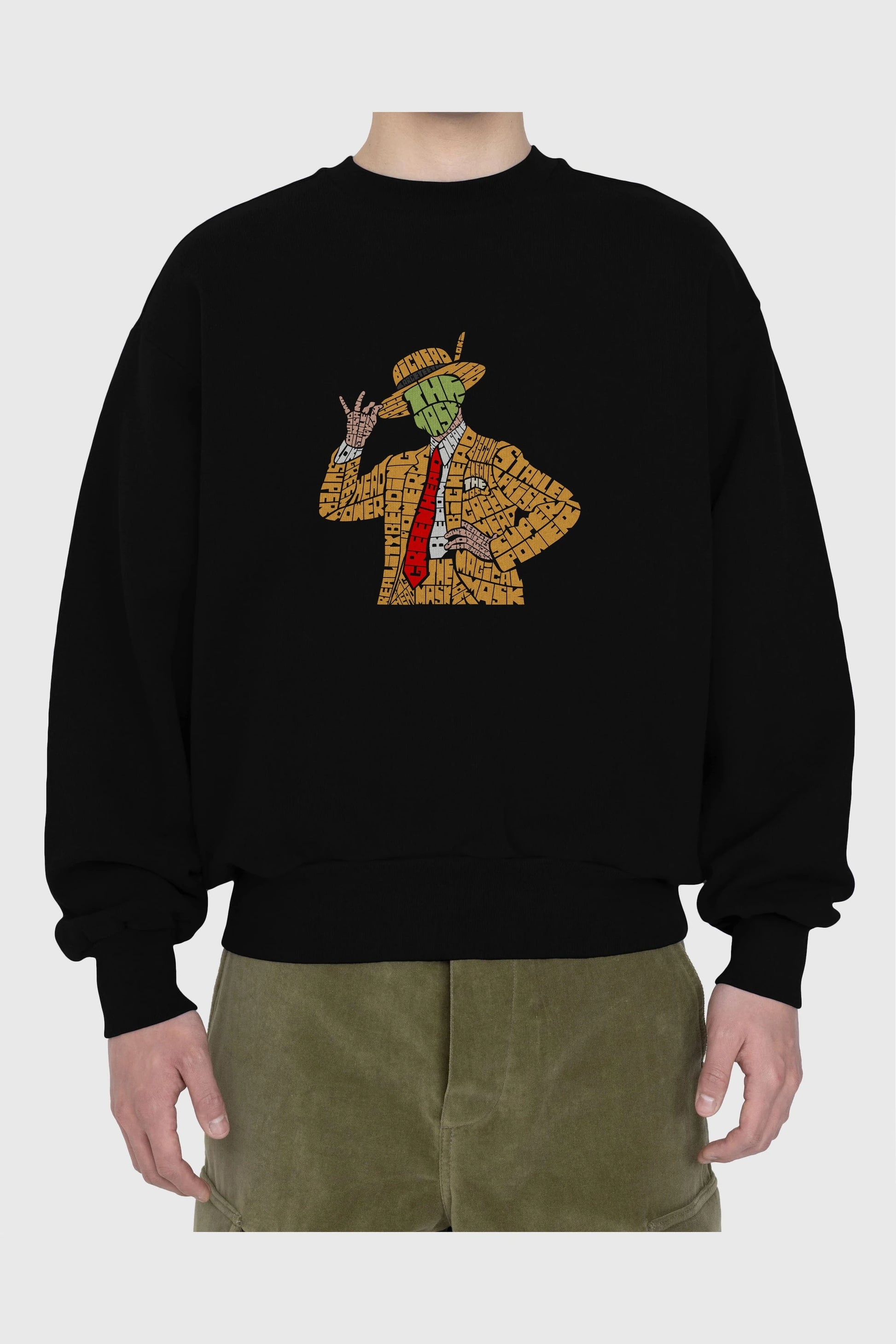 The Mask Ön Baskılı Oversize Sweatshirt Erkek Kadın Unisex