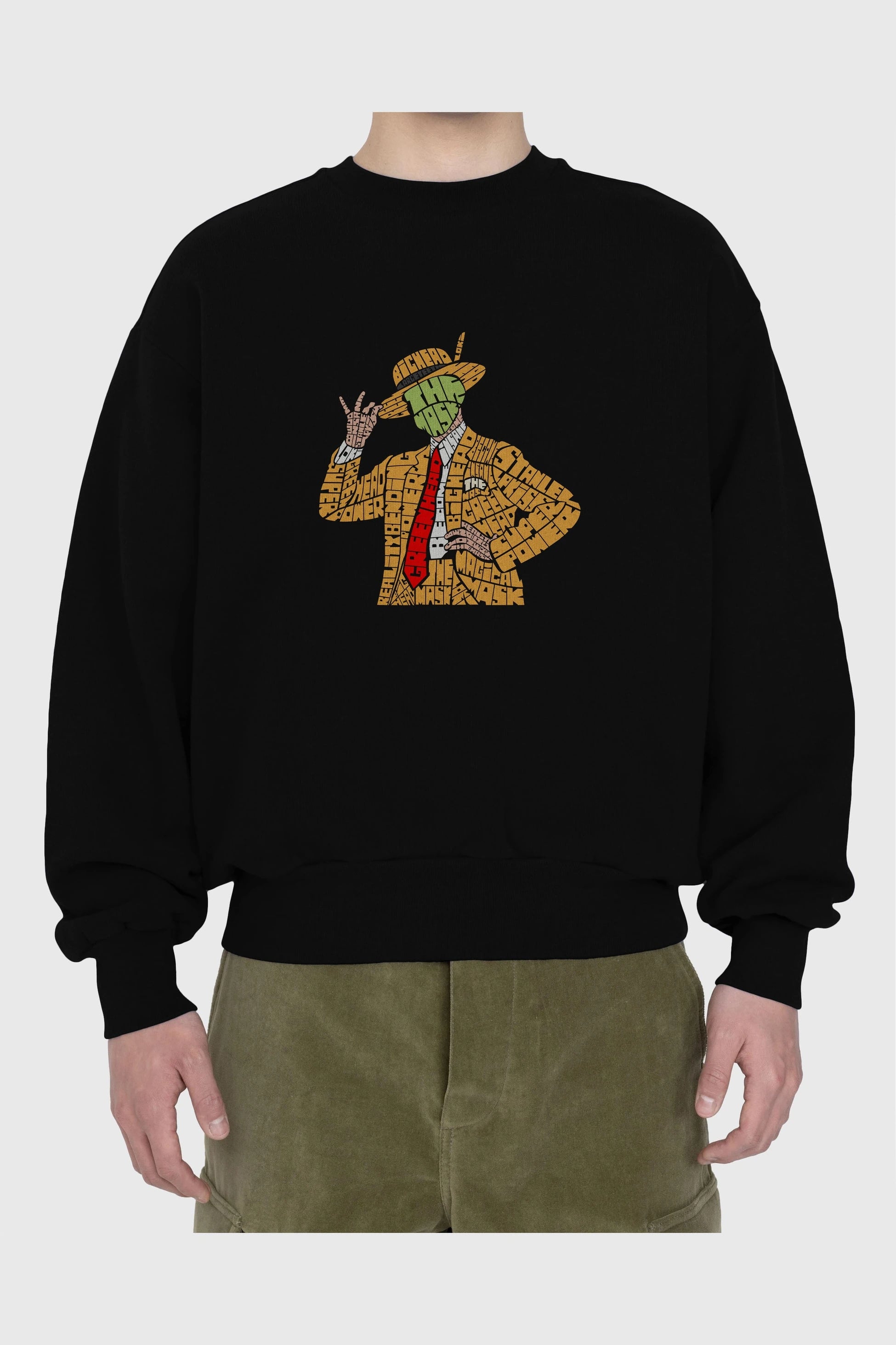 The Mask Ön Baskılı Oversize Sweatshirt Erkek Kadın Unisex