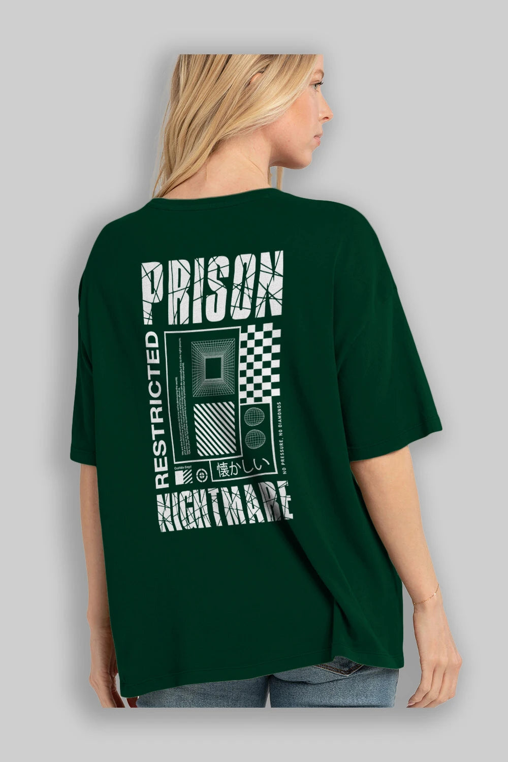 Prison Nightmare Arka Baskılı Oversize t-shirt Erkek Kadın Unisex