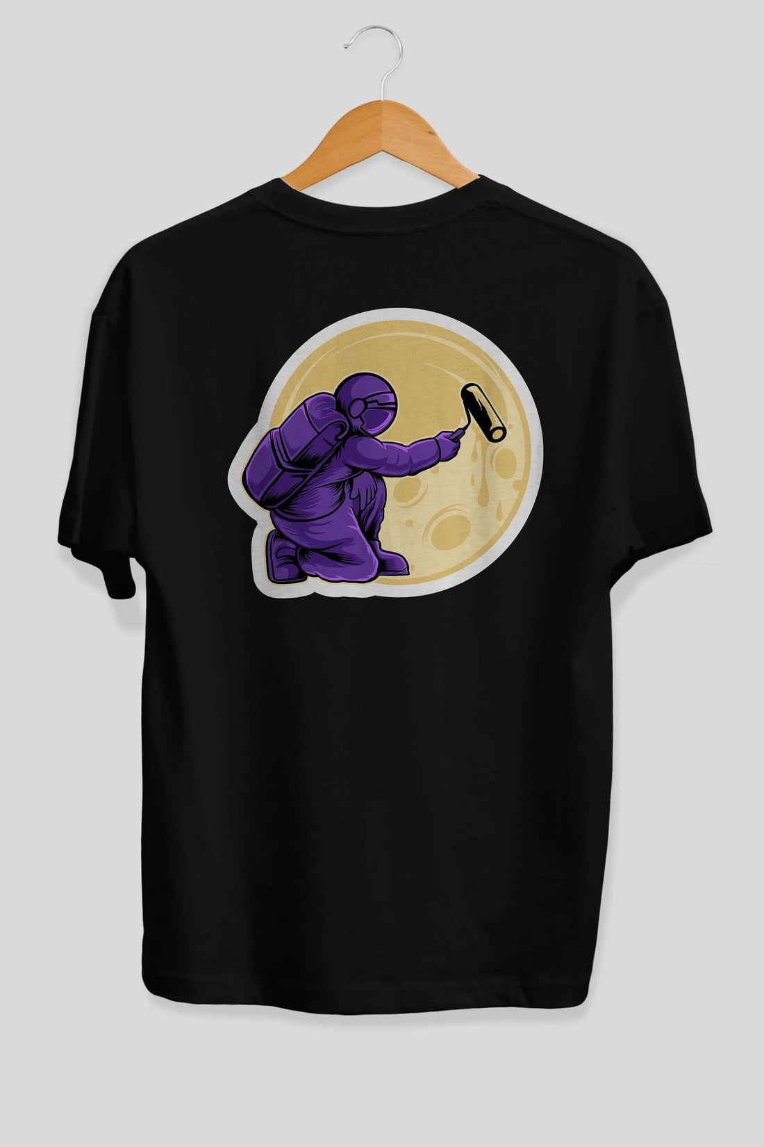 Astropaint Sticker Arka Baskılı Oversize t-shirt Erkek Kadın Unisex