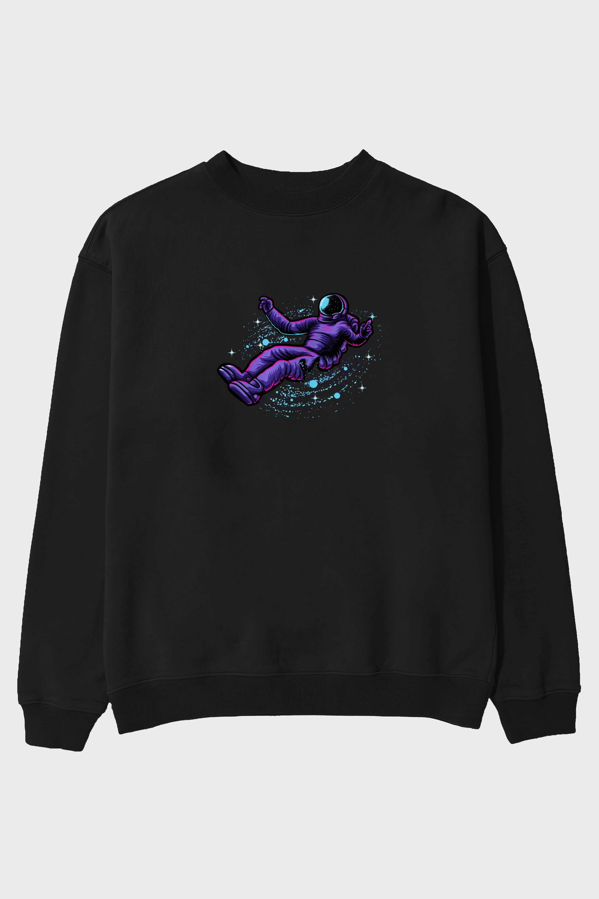 Having fun in outer space Ön Baskılı Oversize Sweatshirt Erkek Kadın Unisex