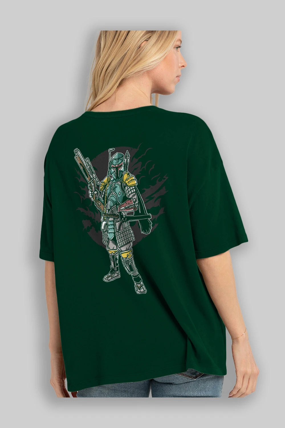 Ronin Hunter Arka Baskılı Oversize t-shirt Erkek Kadın Unisex %100 Pamuk