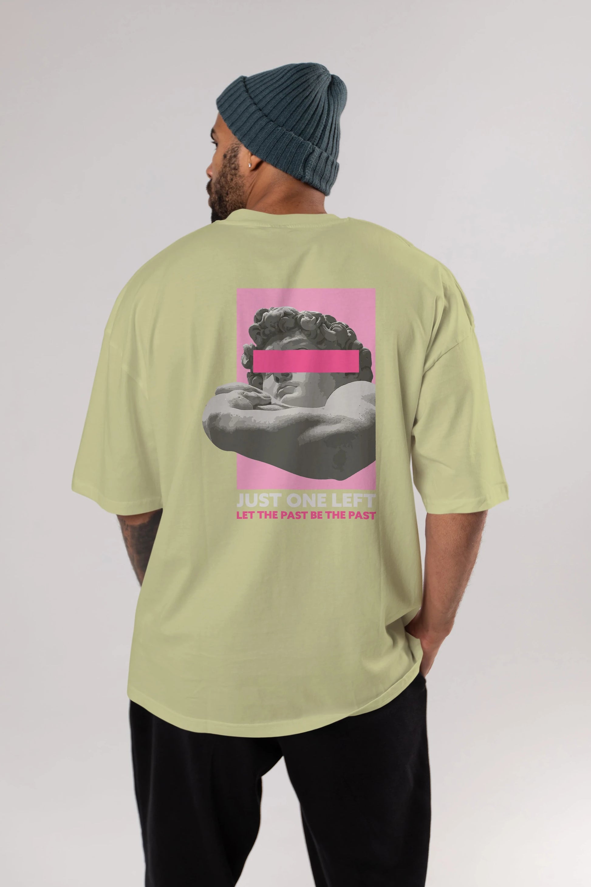 Just One Left Arka Baskılı Oversize t-shirt Erkek Kadın Unisex