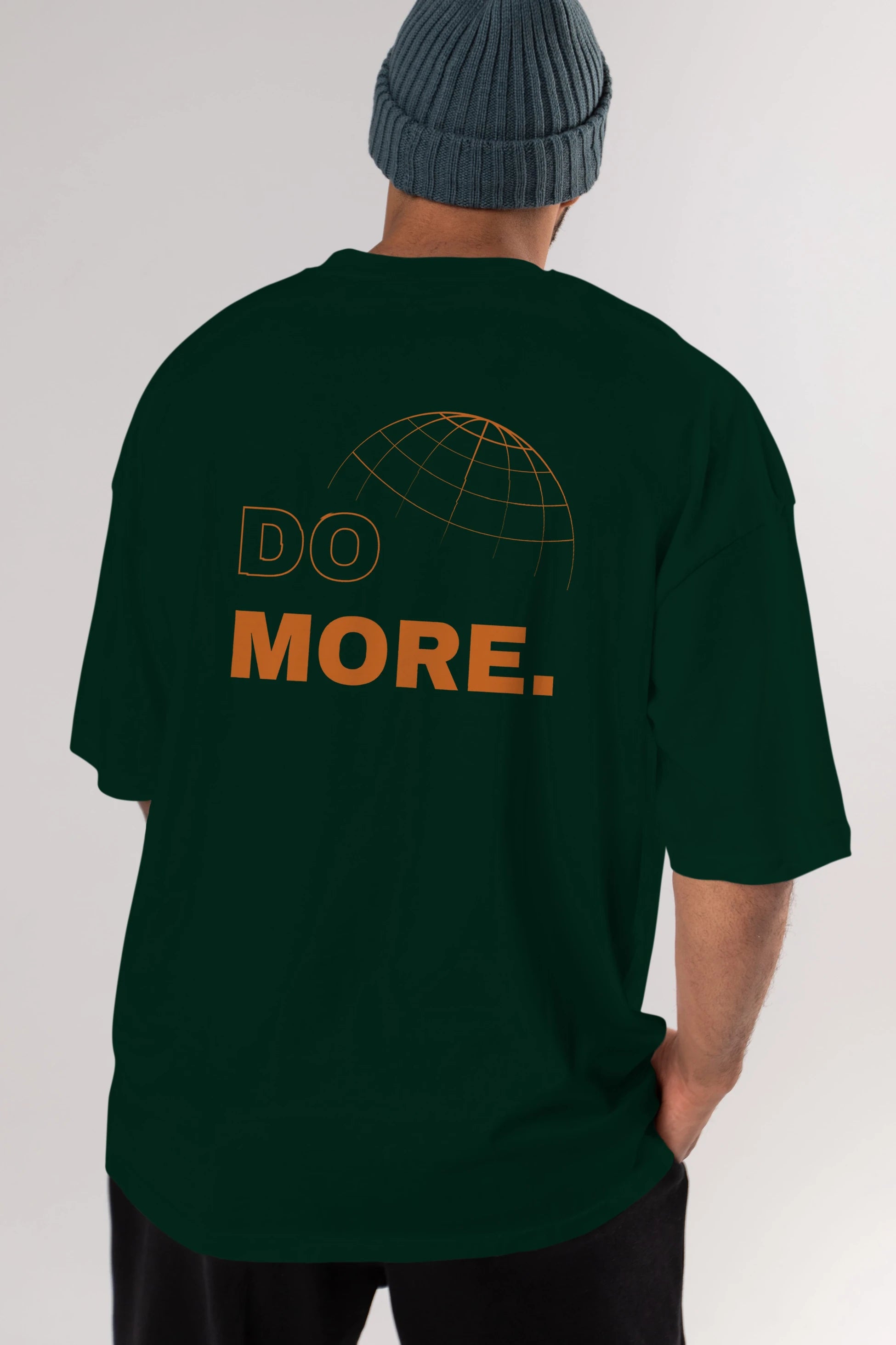 Do More Yazılı Arka Baskılı Oversize t-shirt Erkek Kadın Unisex