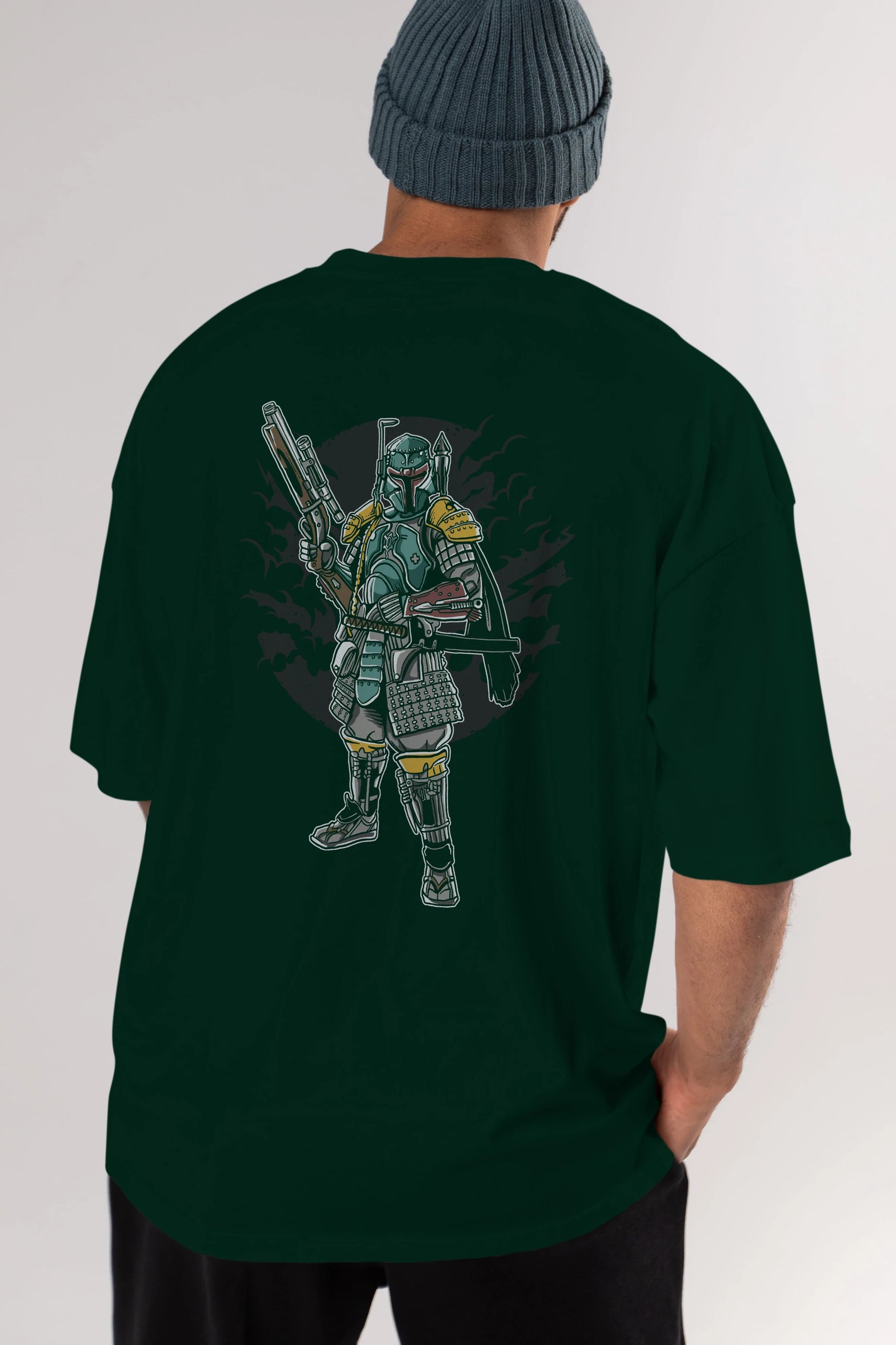 Ronin Hunter Arka Baskılı Oversize t-shirt Erkek Kadın Unisex %100 Pamuk