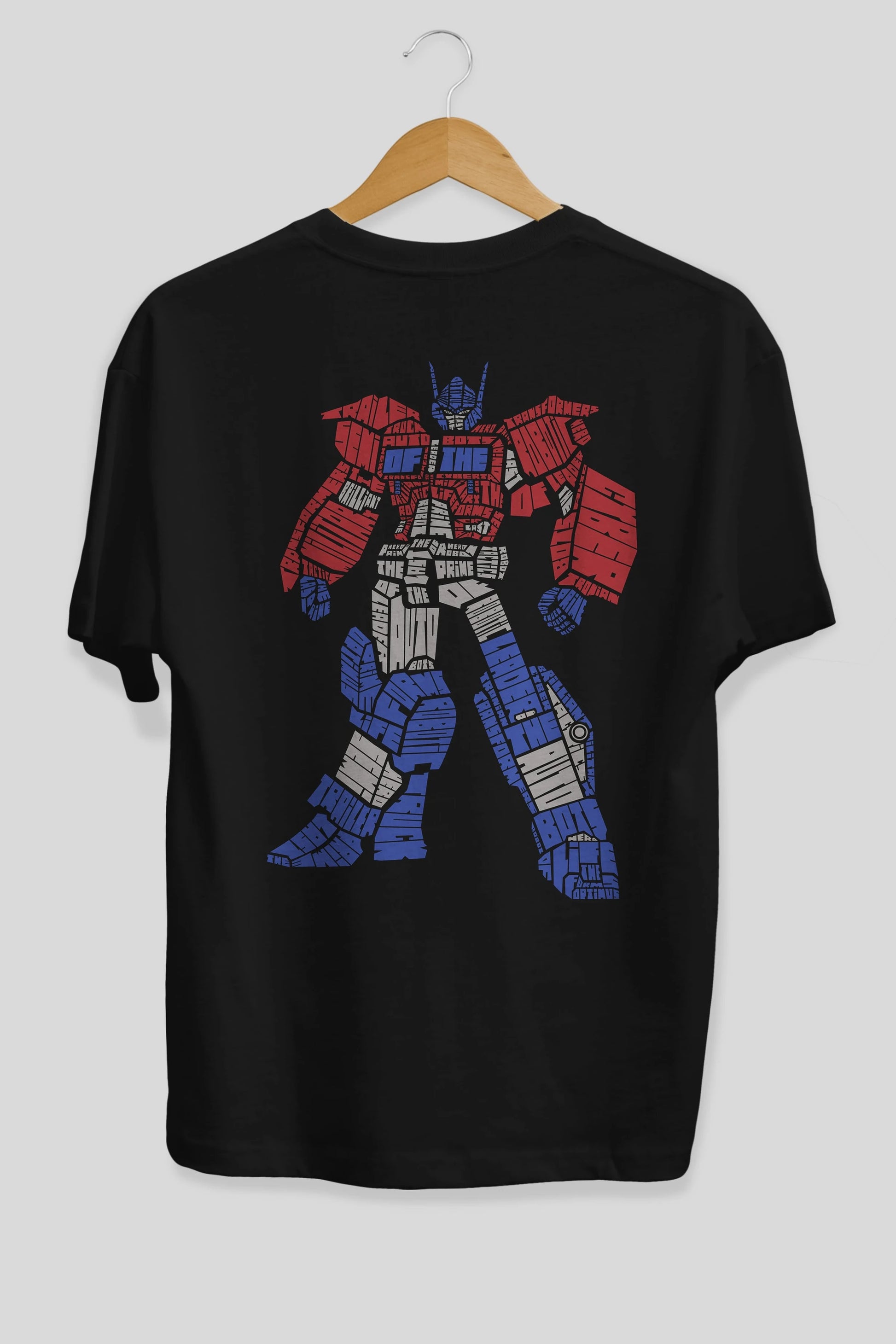 Optimus Prime Arka Baskılı Oversize t-shirt %100 pamuk Erkek Kadın Unisex