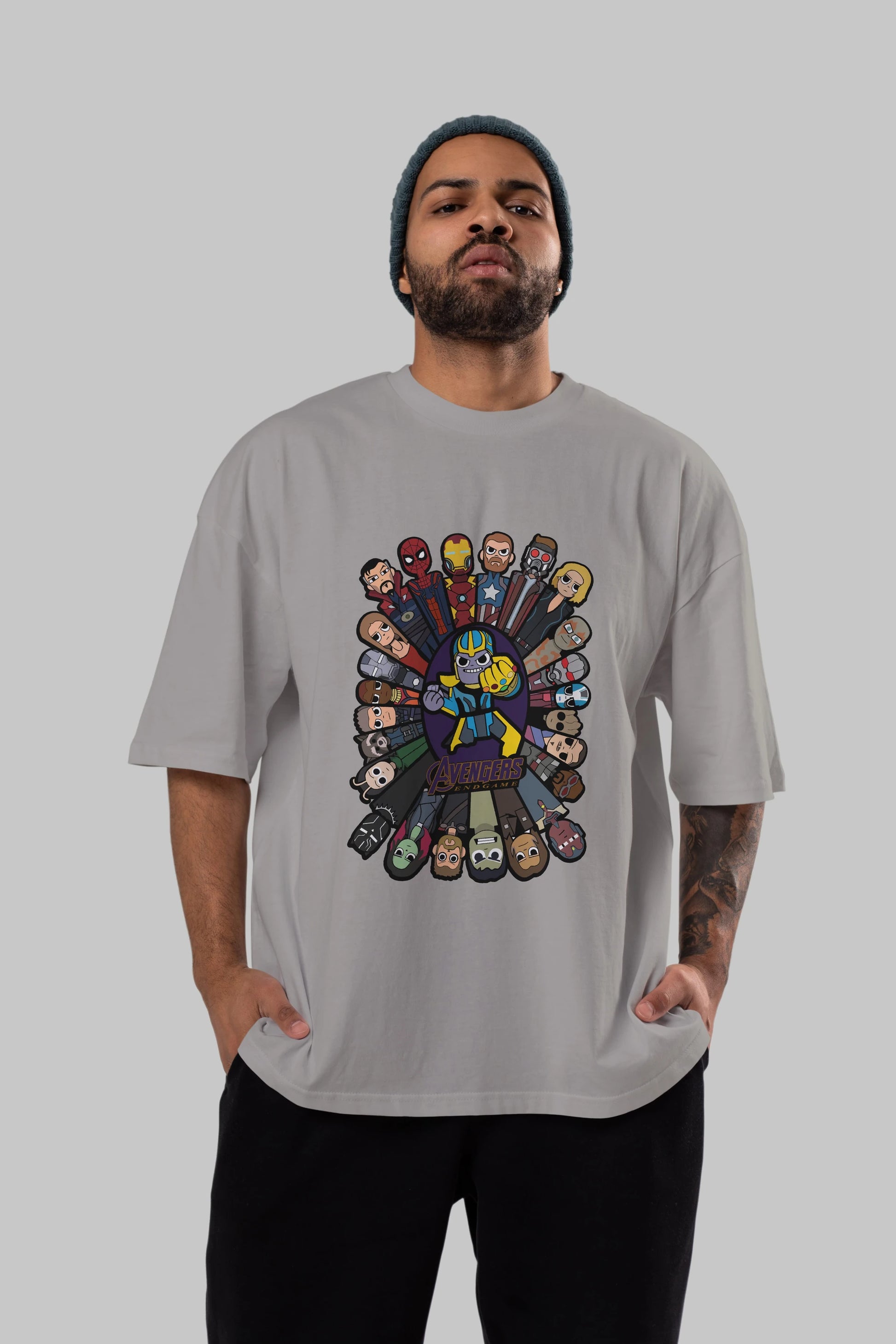 The Avengers (2) Ön Baskılı Oversize t-shirt Erkek Kadın Unisex %100 Pamuk Bisiklet Yaka tişort