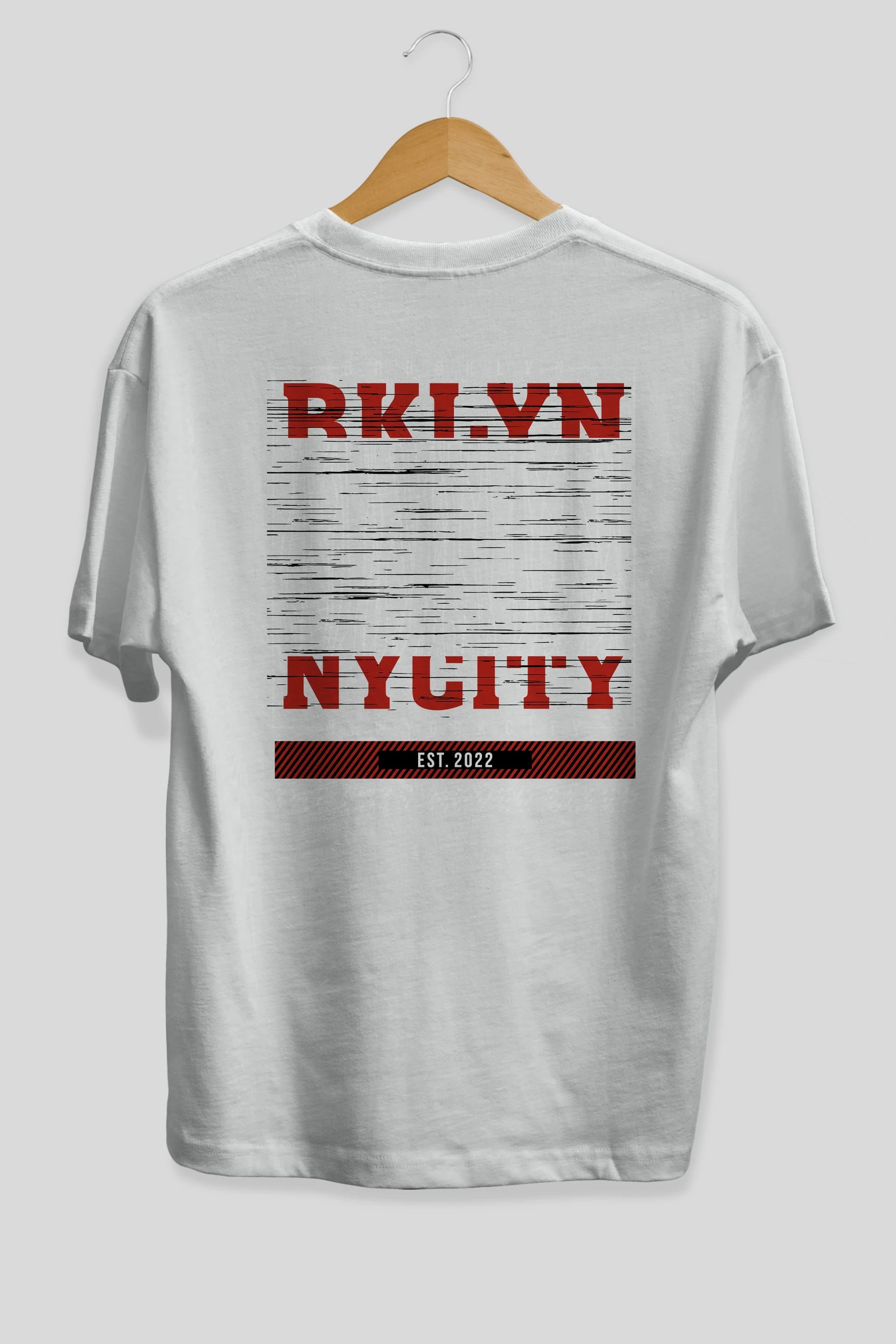 Brooklyn New York City Arka Baskılı Oversize t-shirt Erkek Kadın Unisex