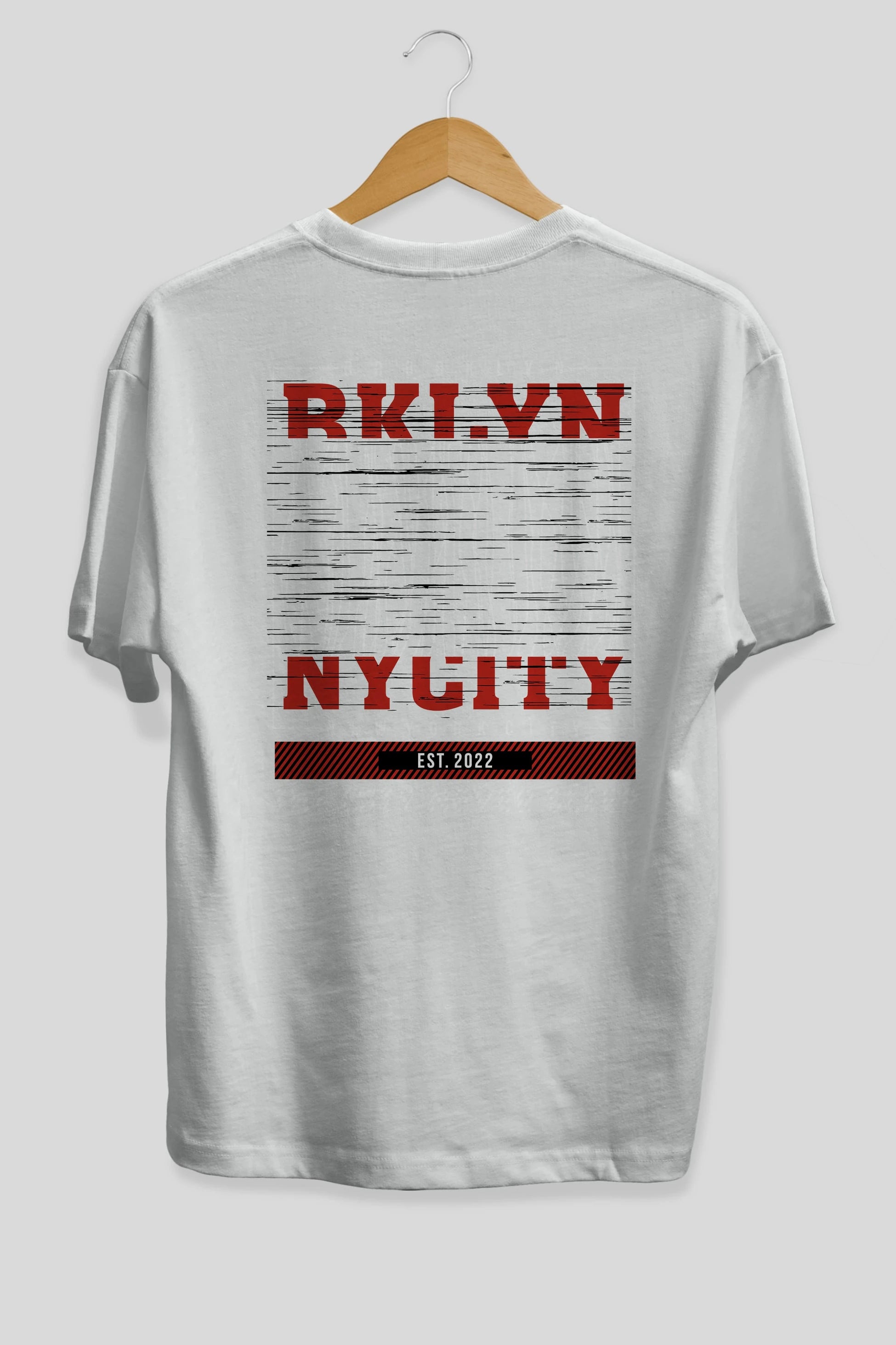 Brooklyn New York City Arka Baskılı Oversize t-shirt Erkek Kadın Unisex