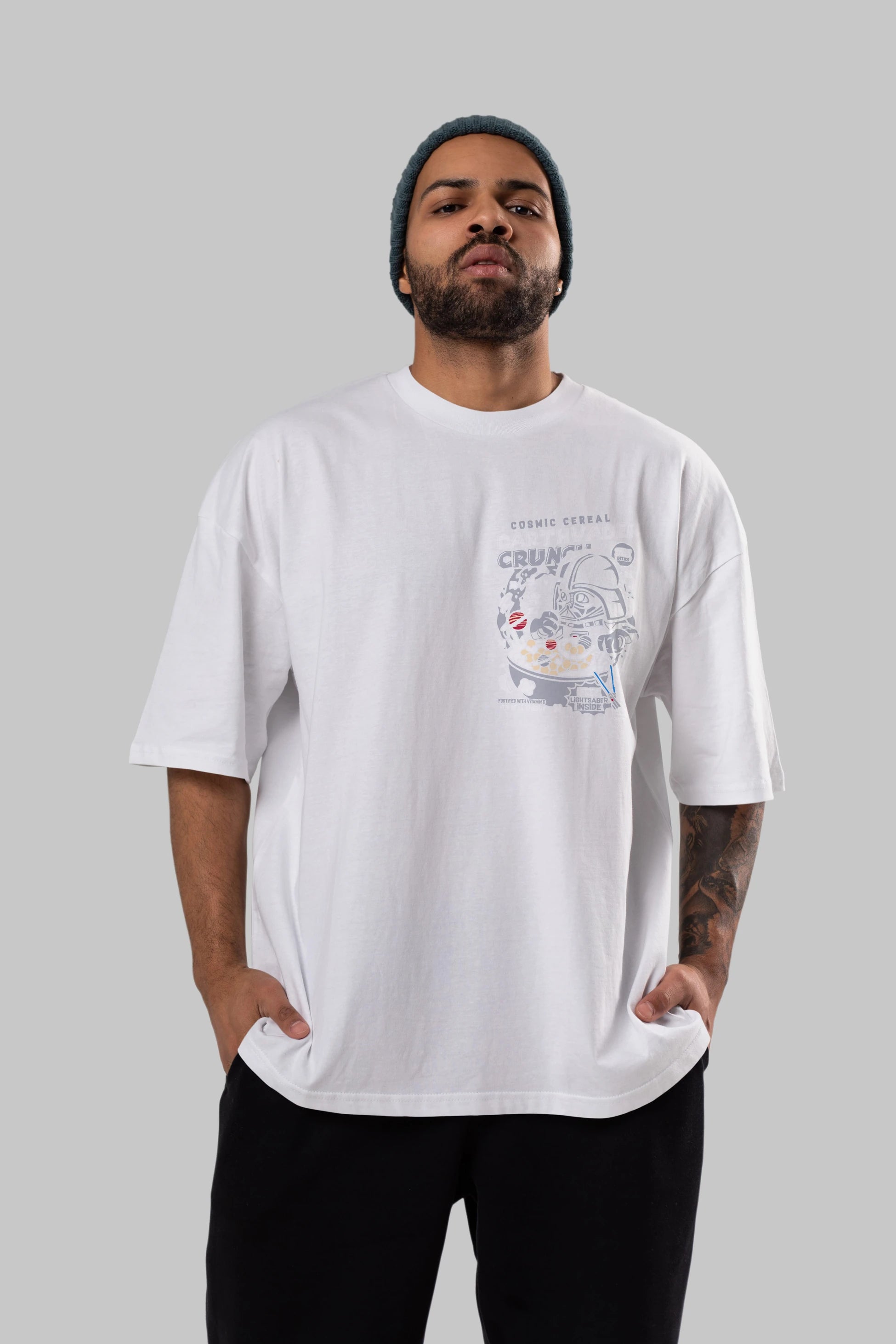 Darth Vader (2) Ön Sol Baskılı Oversize t-shirt Erkek Kadın Unisex %100 Pamuk Bisiklet Yaka tişort