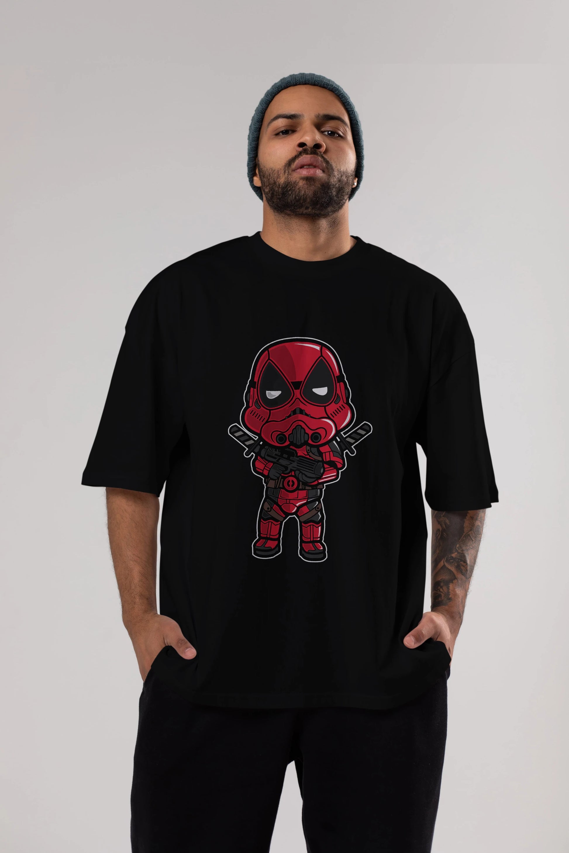 Deadpool (22) Ön Baskılı Oversize t-shirt Erkek Kadın Unisex %100 Pamuk Bisiklet Yaka tişort
