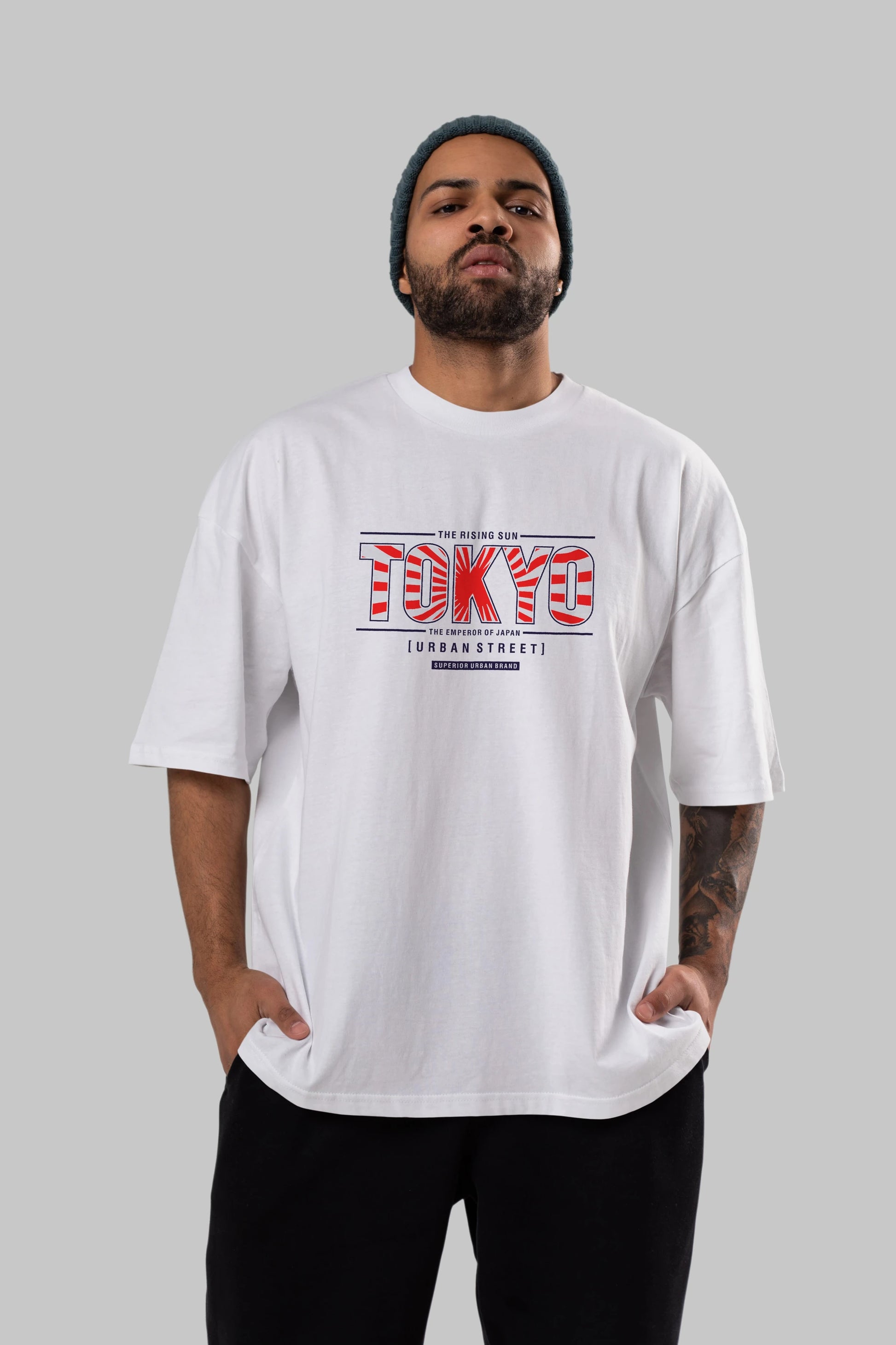 Tokyo Ön Baskılı Oversize t-shirt Erkek Kadın Unisex