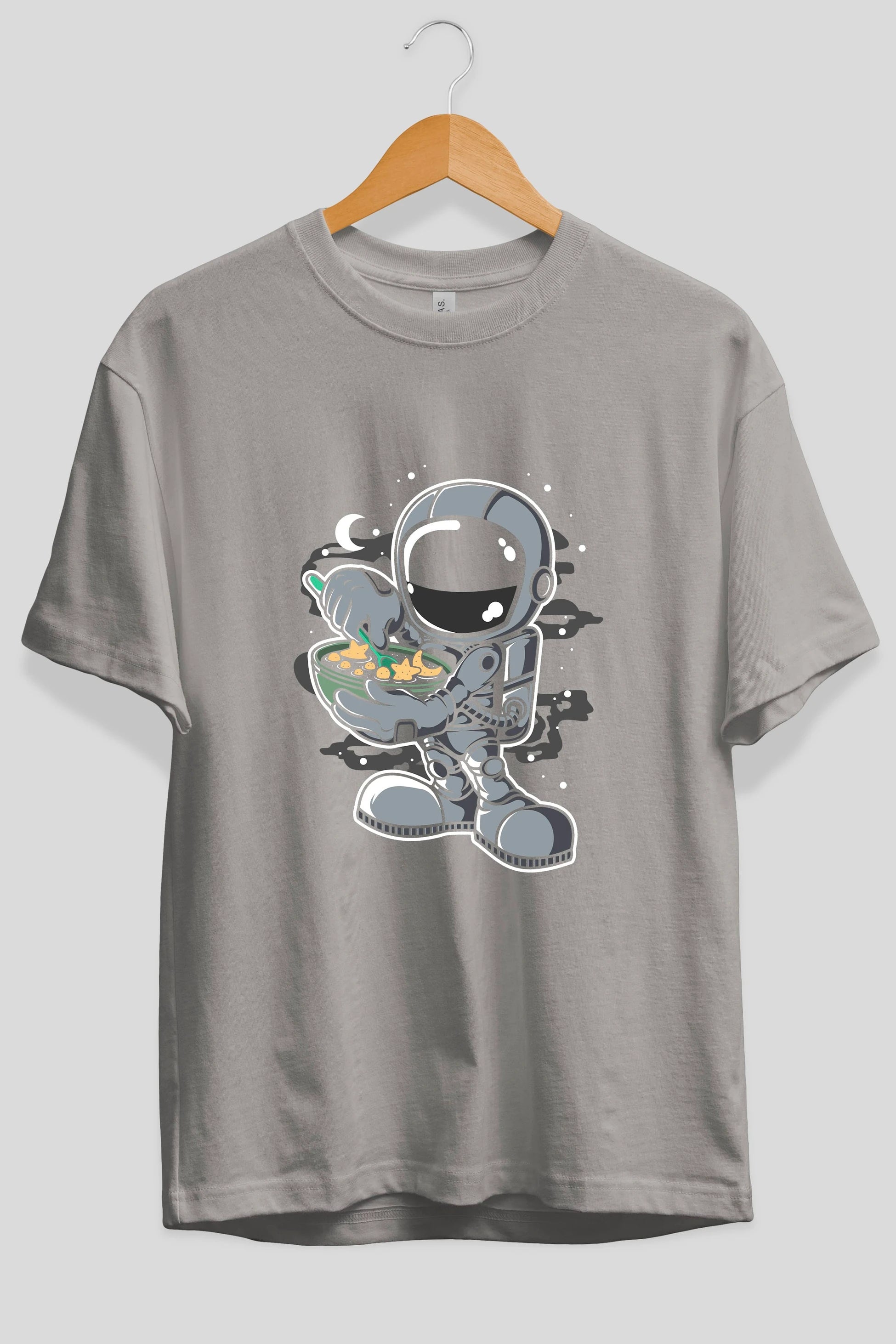 Astronaut Star Flakes Ön Baskılı Oversize t-shirt Erkek Kadın Unisex