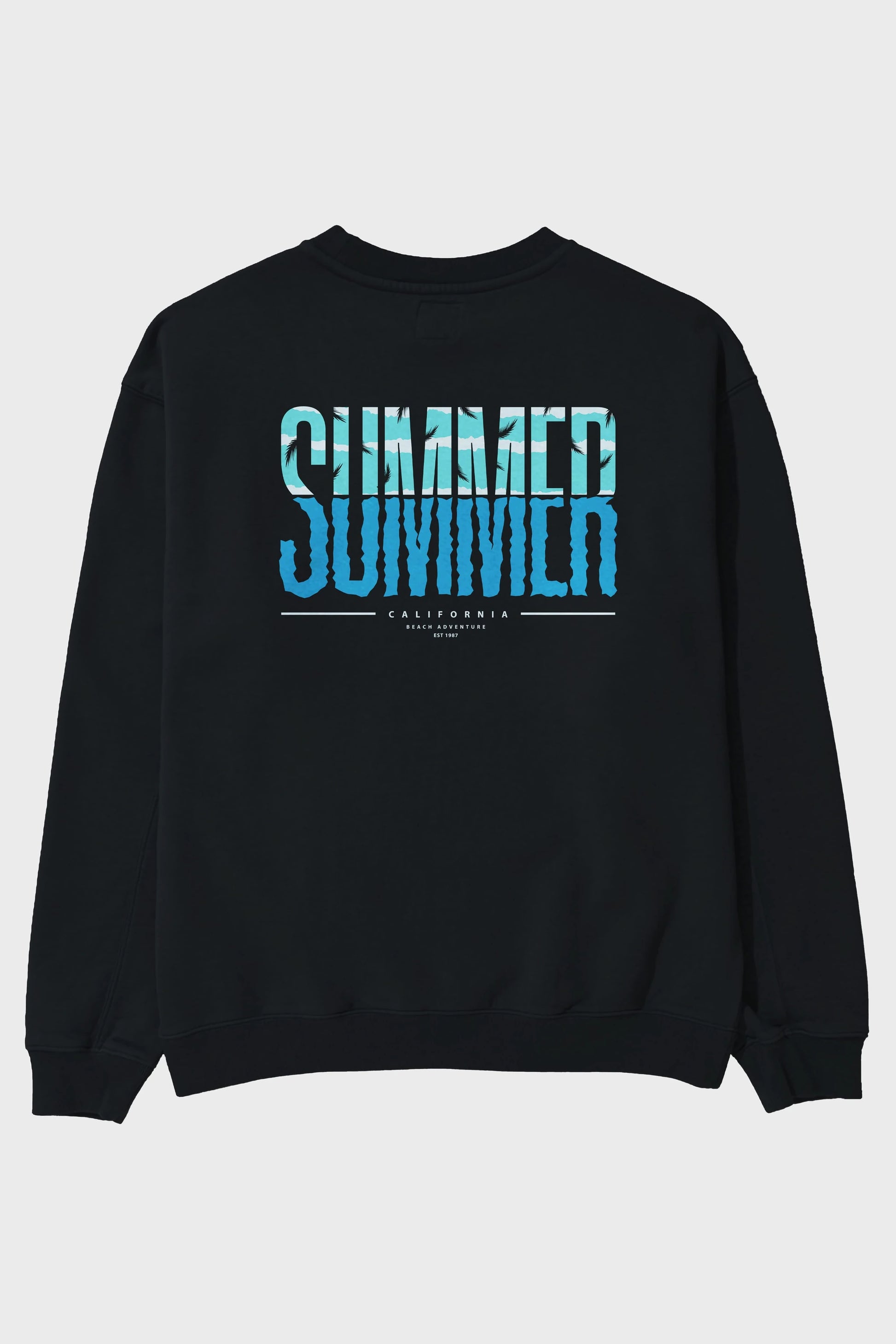 Summer California Arka Baskılı Oversize Sweatshirt Erkek Kadın Unisex