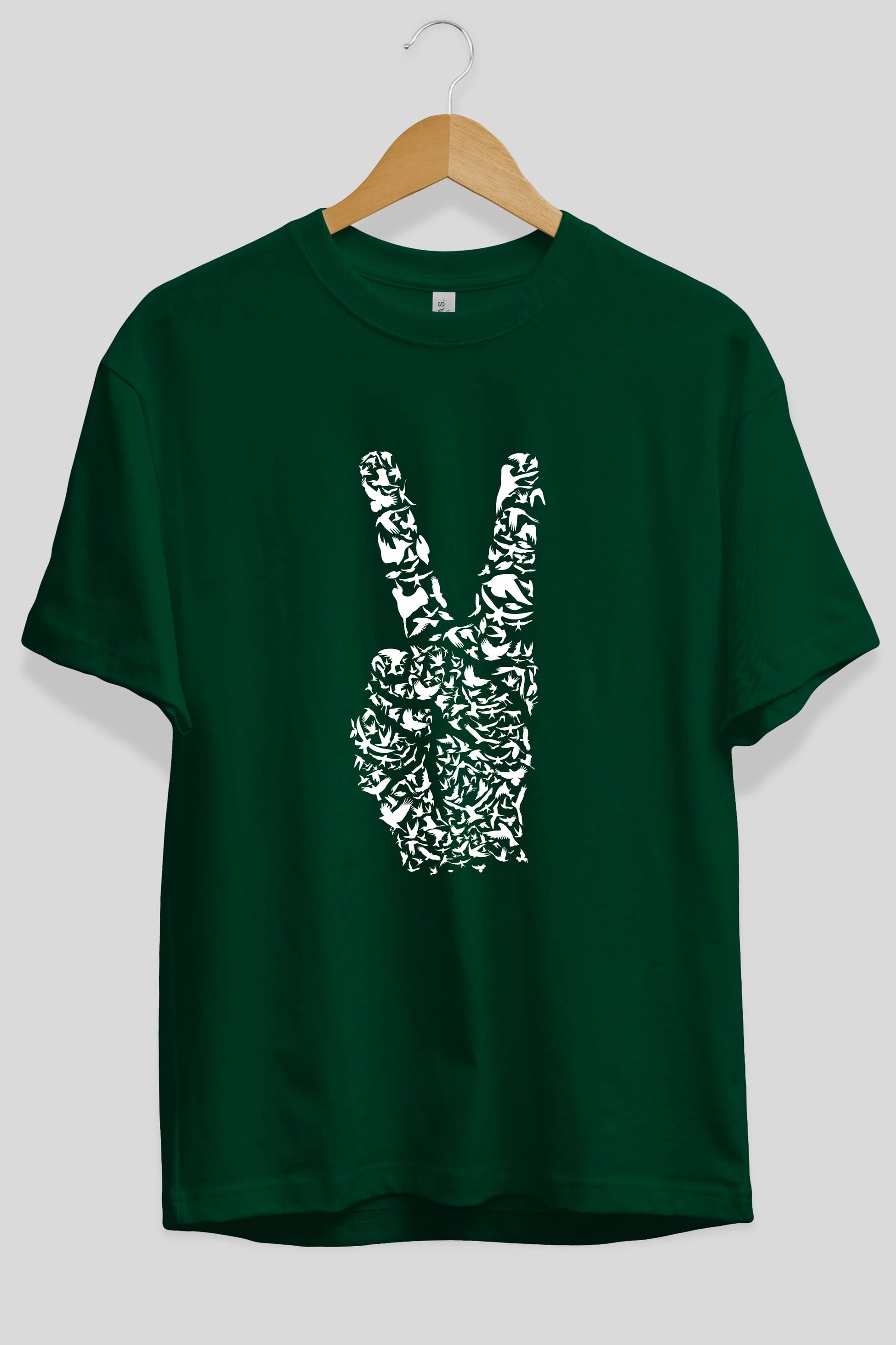 Peace Ön Baskılı Oversize t-shirt %100 pamuk Erkek Kadın Unisex