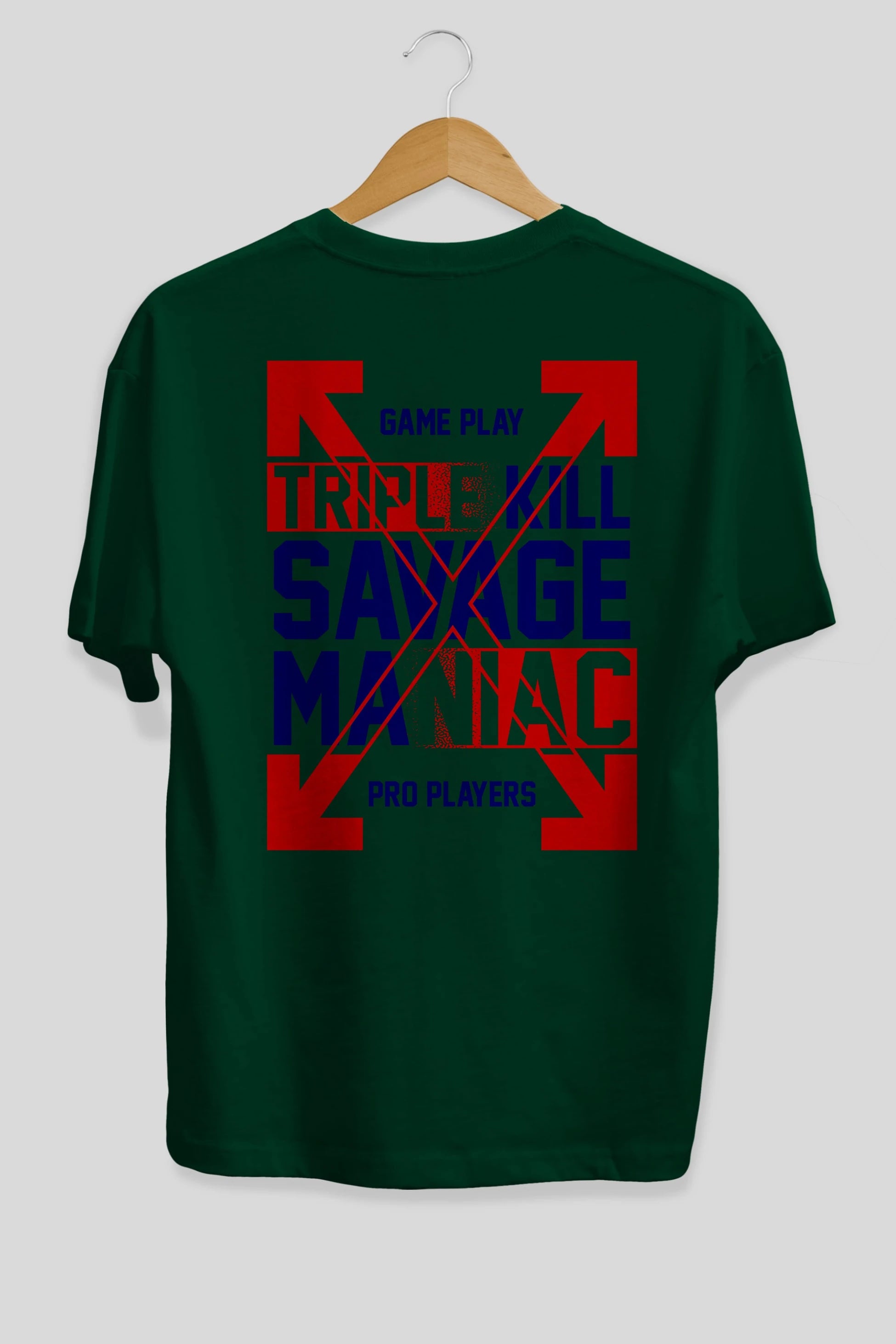 Kill Savage Arka Baskılı Oversize t-shirt Erkek Kadın Unisex