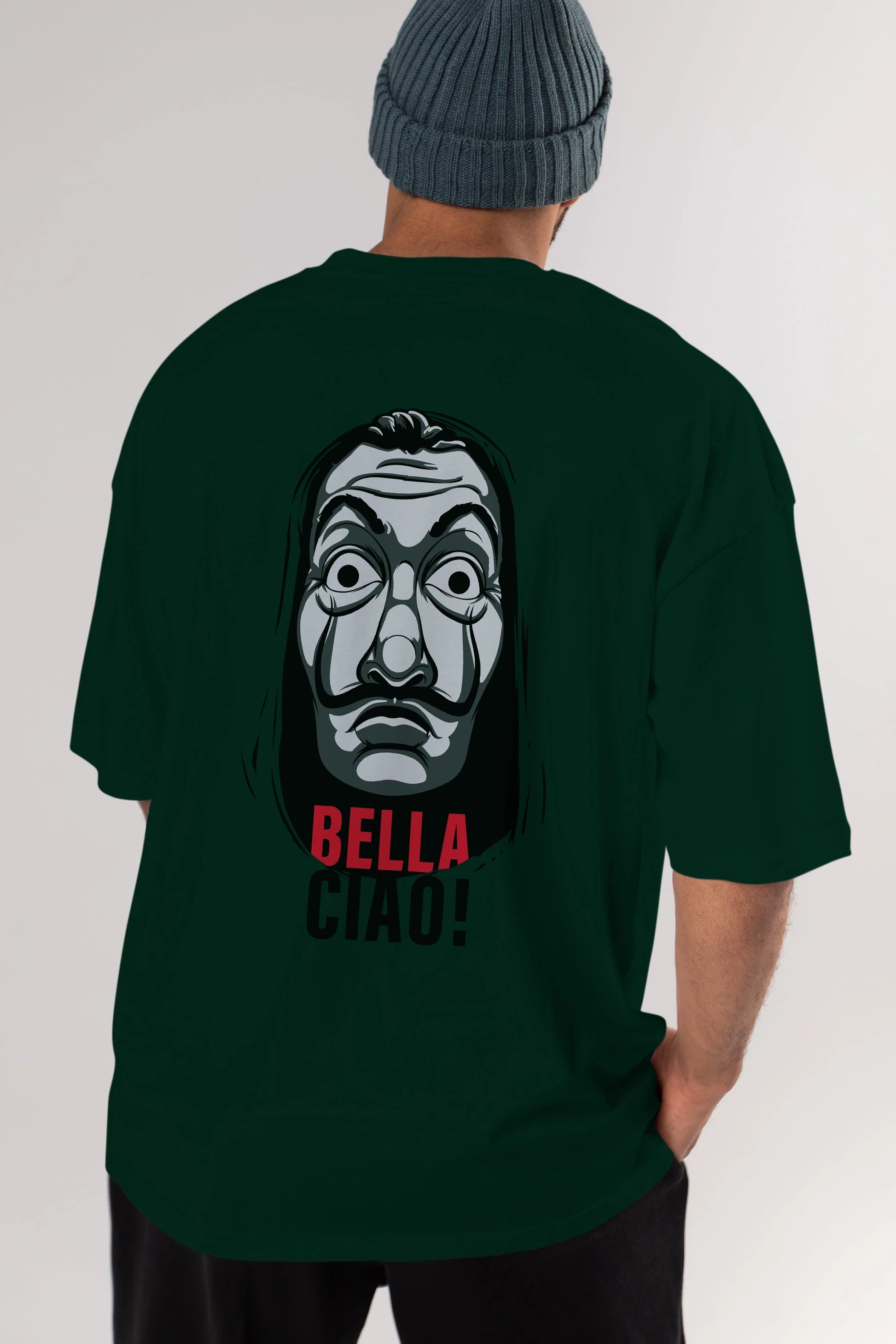 La Casa De Papel (12) Arka Baskılı Oversize t-shirt Erkek Kadın Unisex %100 Pamuk Bisiklet Yaka tişort