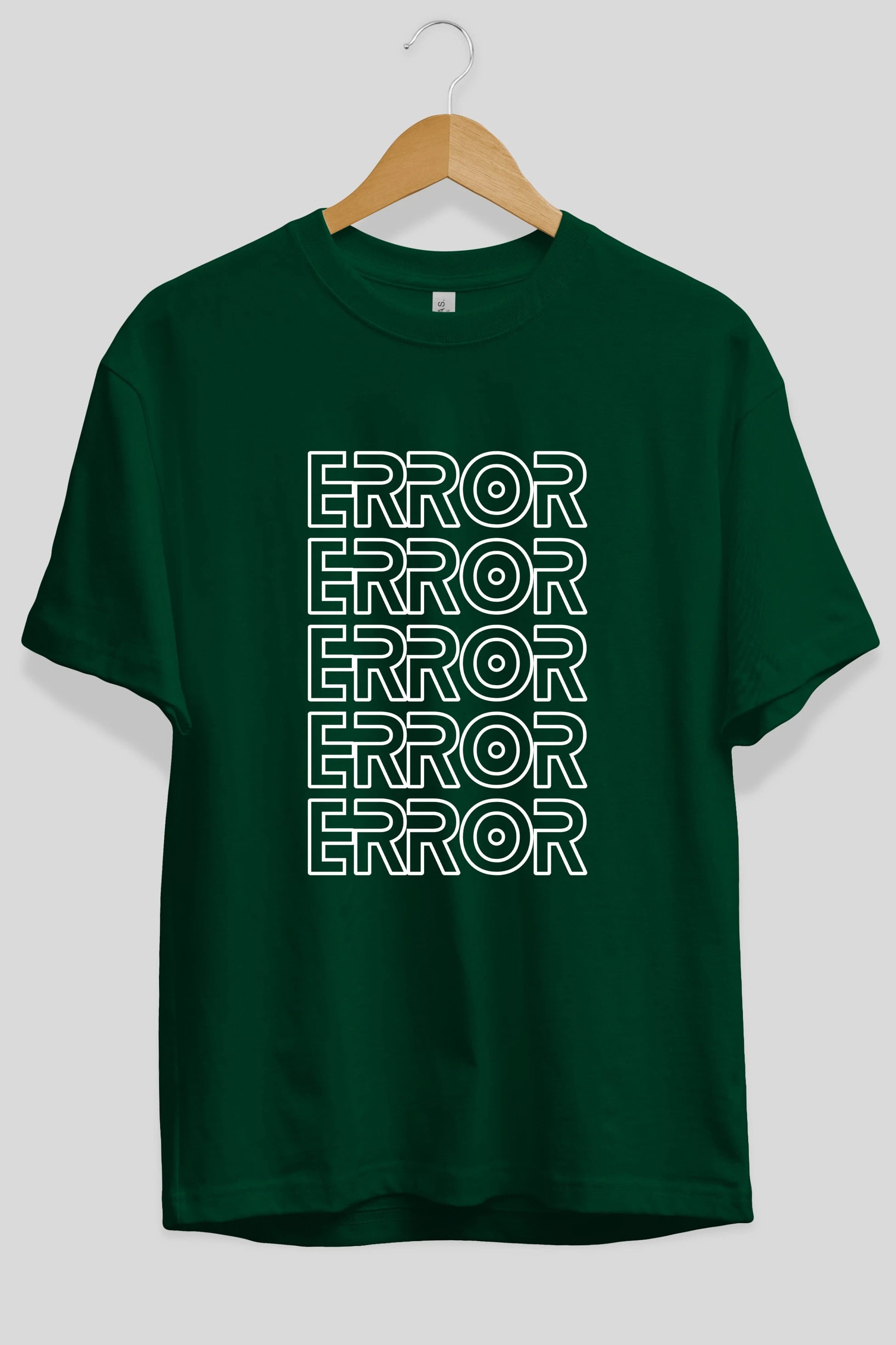 Error Yazılı Ön Baskılı Oversize t-shirt Erkek Kadın Unisex