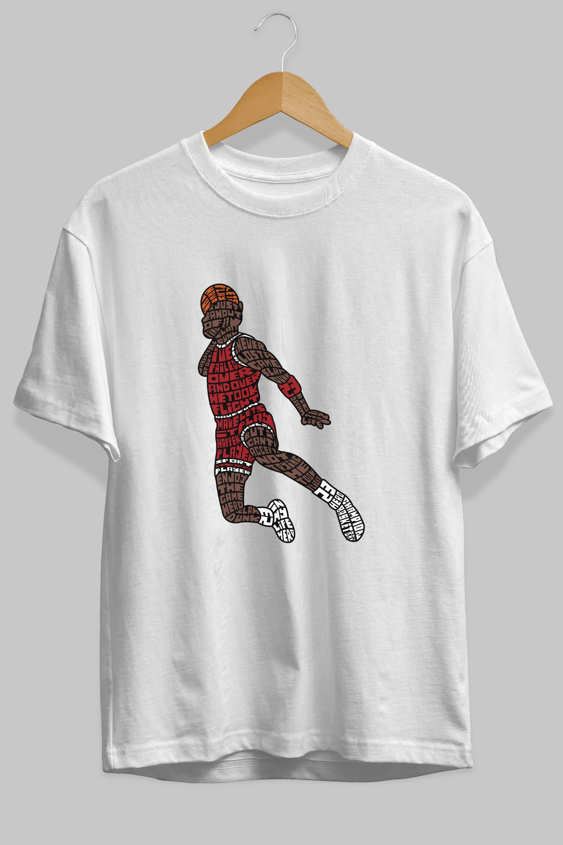 Slamdunk Ön Baskılı Oversize t-shirt %100 pamuk Erkek Kadın Unisex