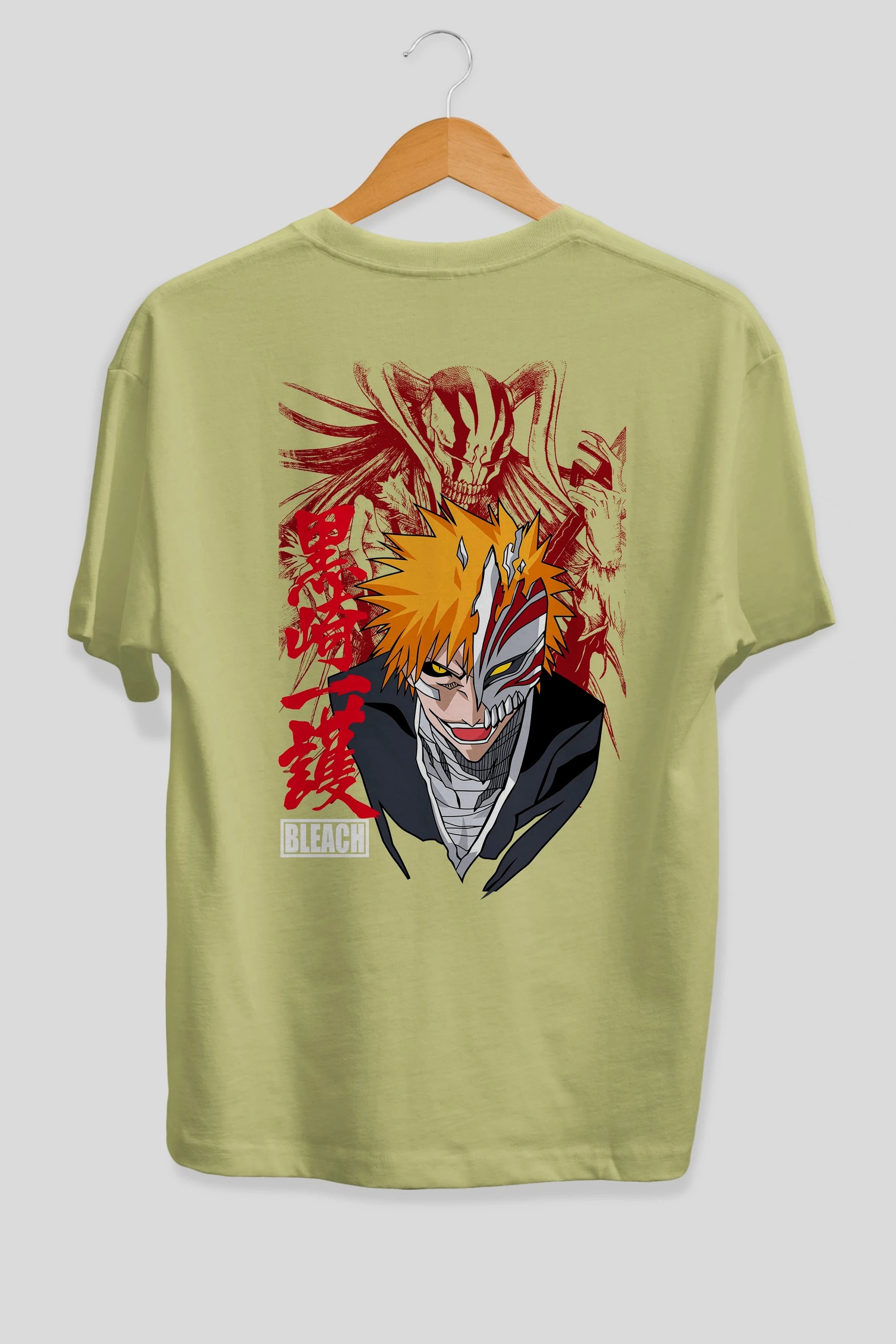 ICHIGO KUROSAKI VIZARD Anime Arka Baskılı Oversize t-shirt Erkek Kadın Unisex