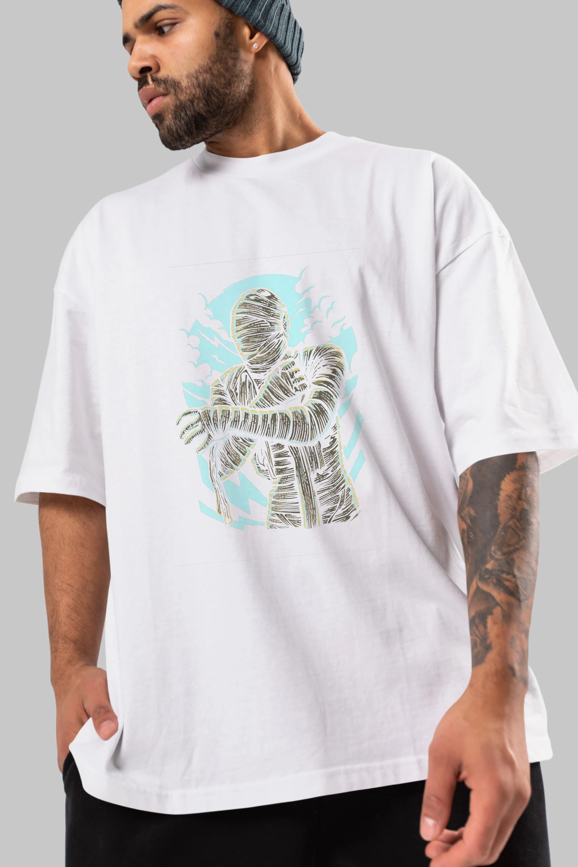 The Mummy Ön Baskılı Oversize t-shirt Erkek Kadın Unisex %100 Pamuk tişort