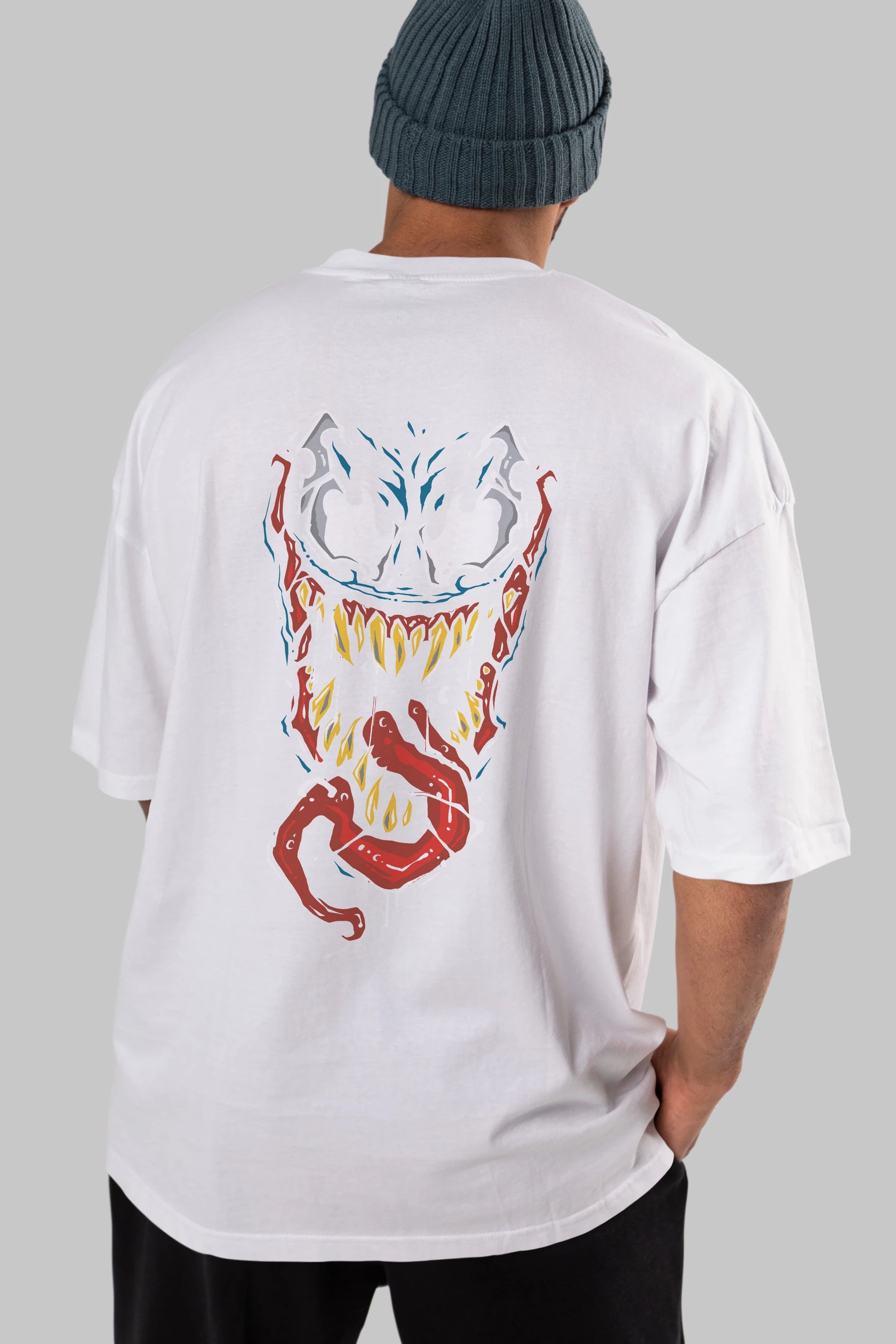 Venom (15) Arka Baskılı Oversize t-shirt Erkek Kadın Unisex %100 Pamuk Bisiklet Yaka tişort