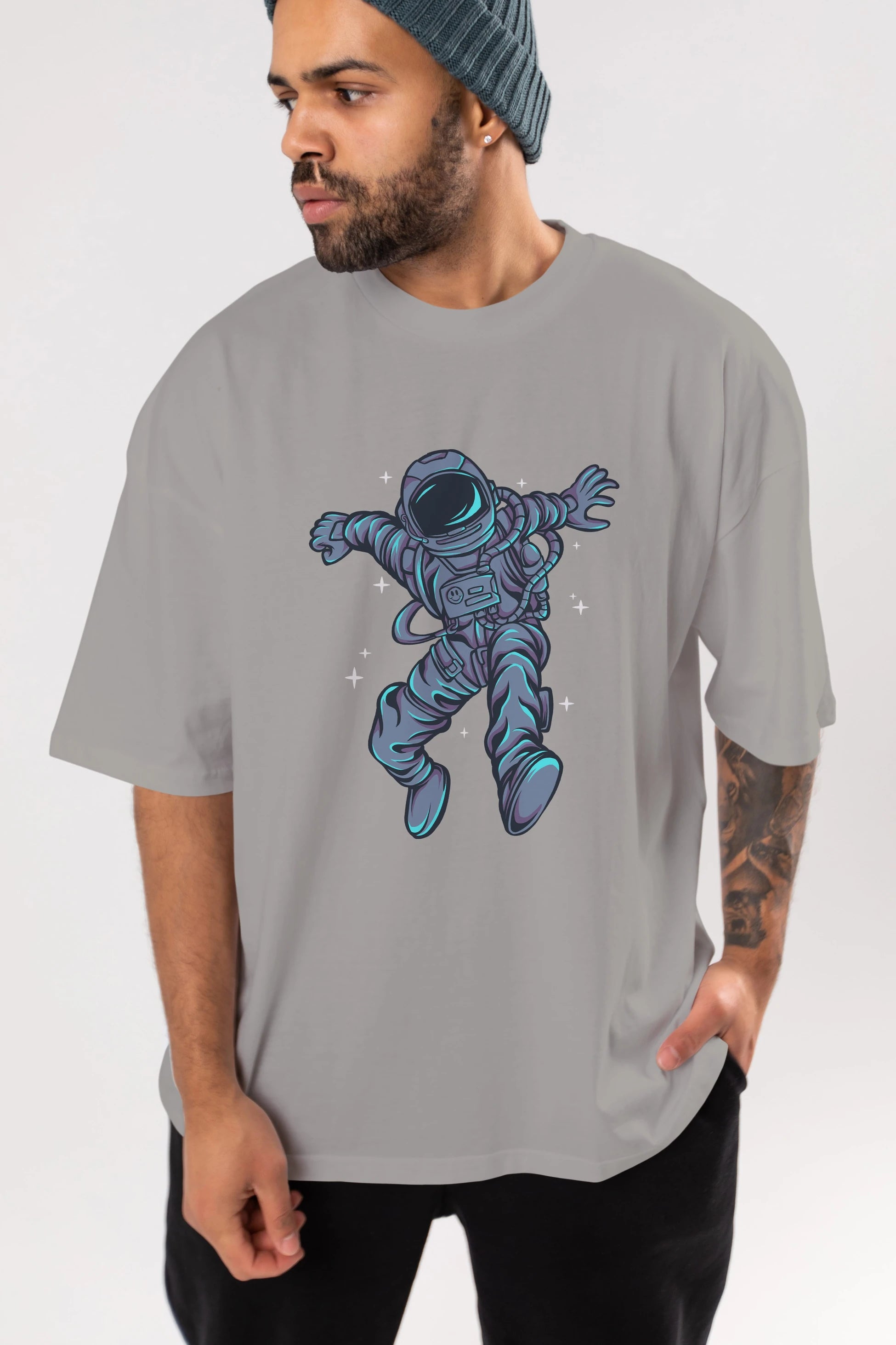 Astrostars tshirt Ön Baskılı Oversize t-shirt Erkek Kadın Unisex