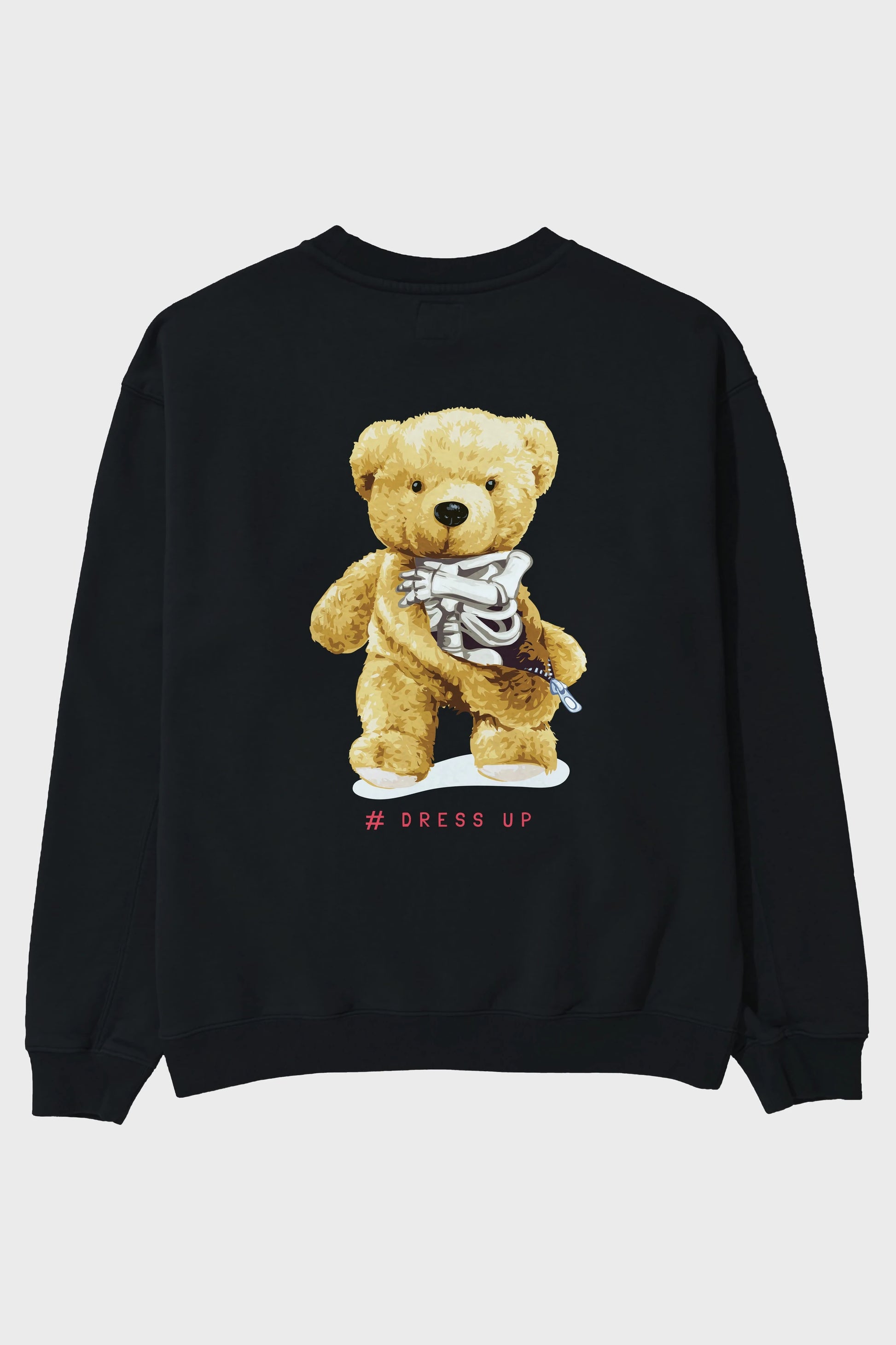Teddy Bear Dress Up Arka Baskılı Oversize Sweatshirt Erkek Kadın Unisex