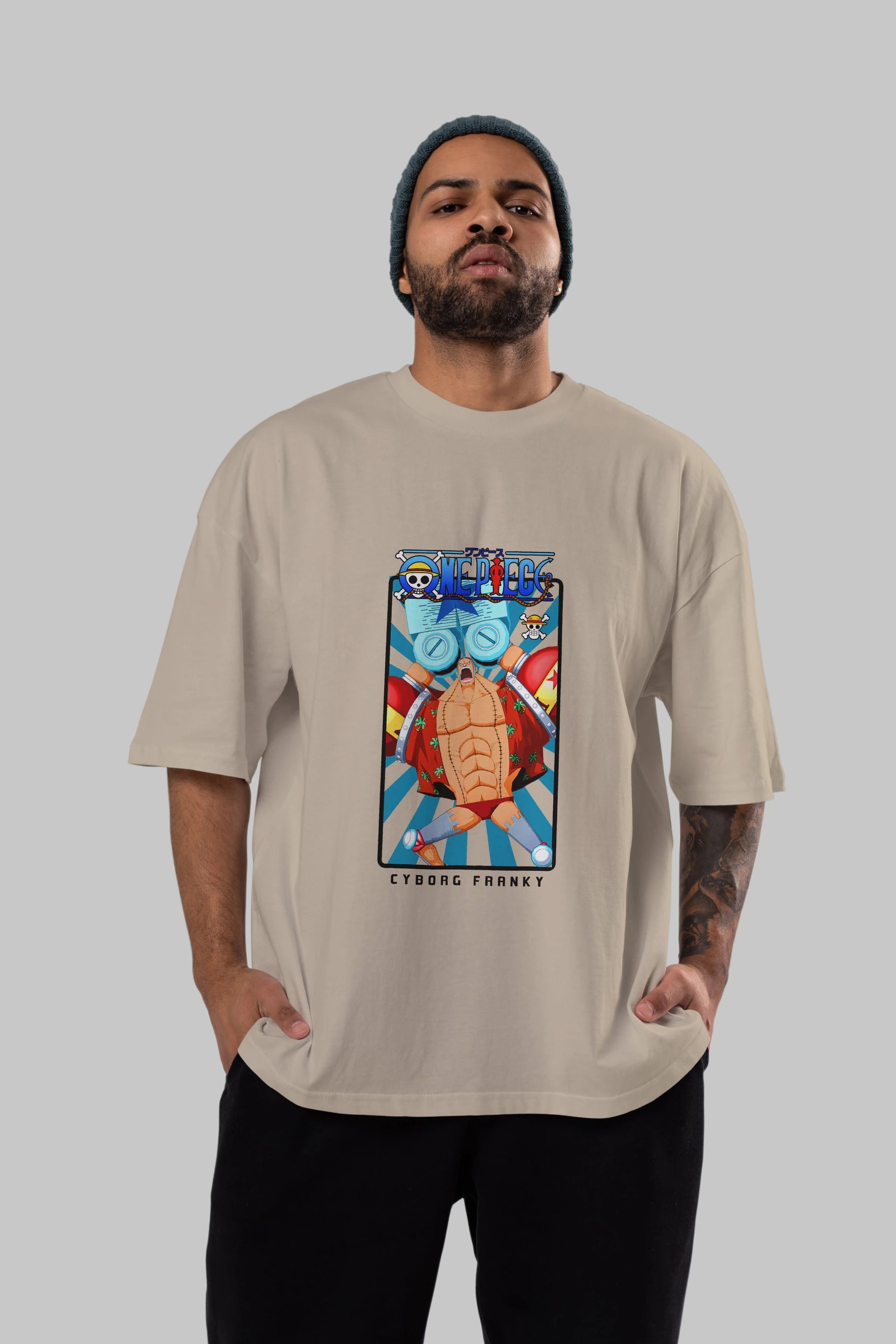 Franky Anime Ön Baskılı Oversize t-shirt Erkek Kadın Unisex