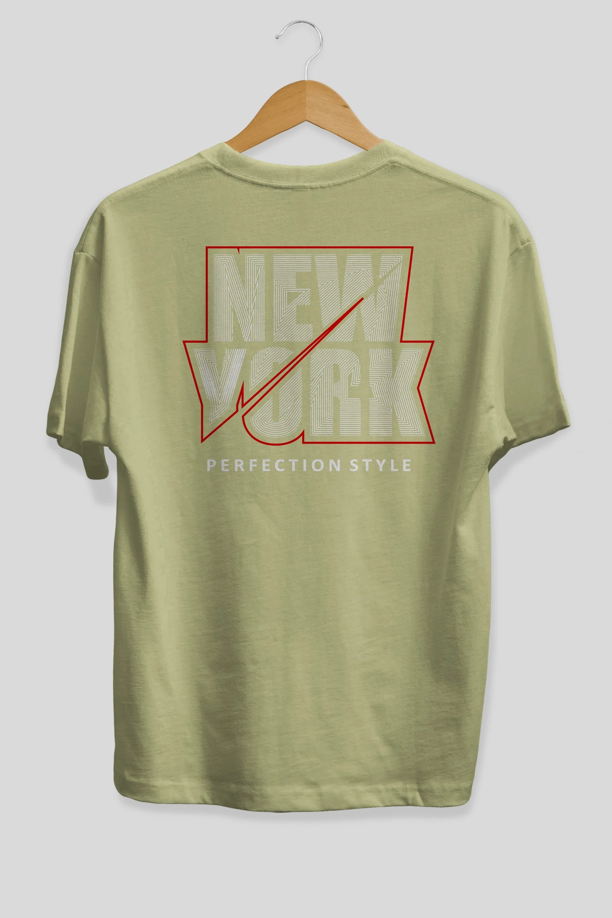 New York Perfection Style Arka Baskılı Oversize t-shirt Erkek Kadın Unisex