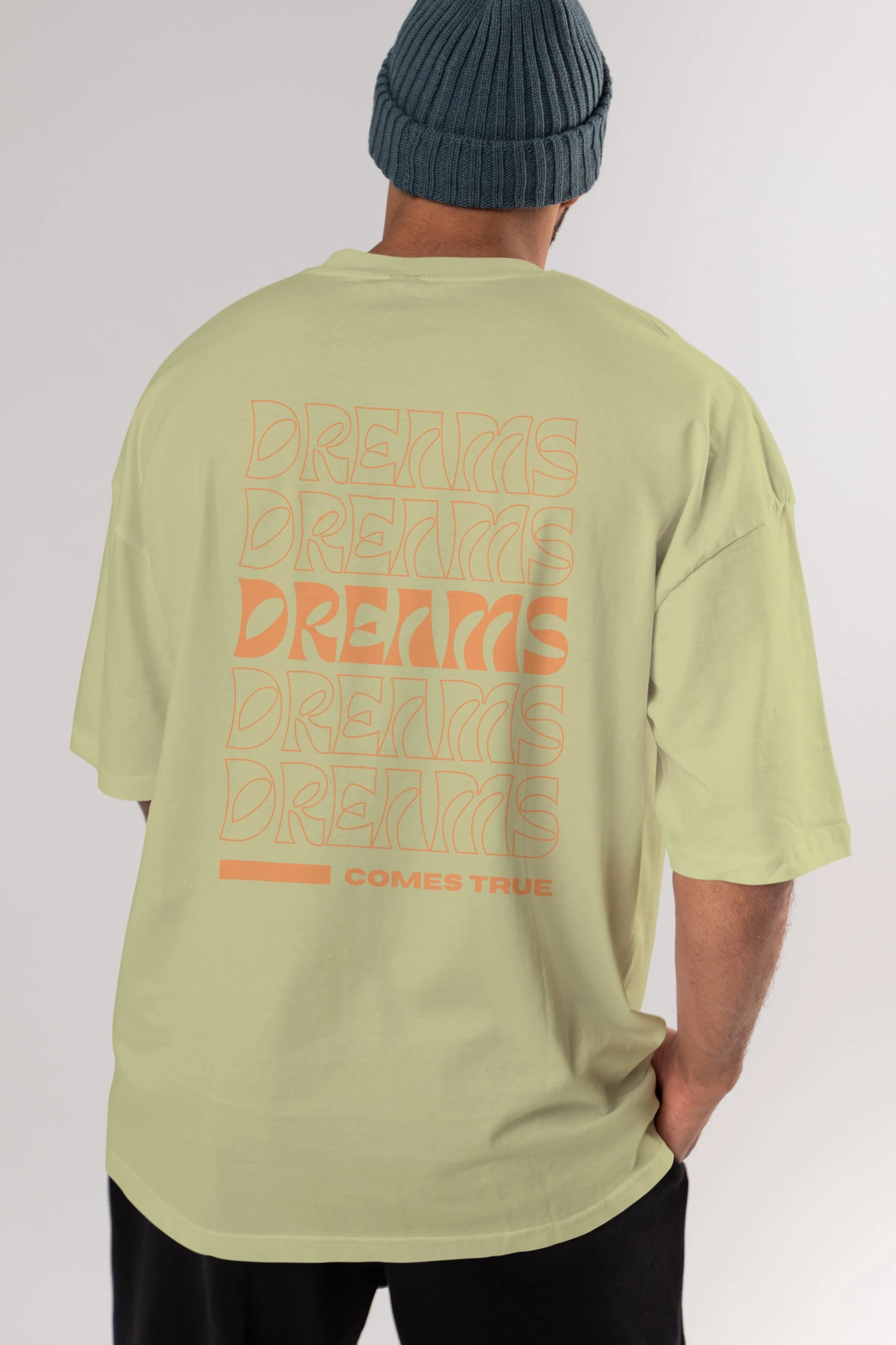 Dreams Yazılı Arka Baskılı Oversize t-shirt Erkek Kadın Unisex