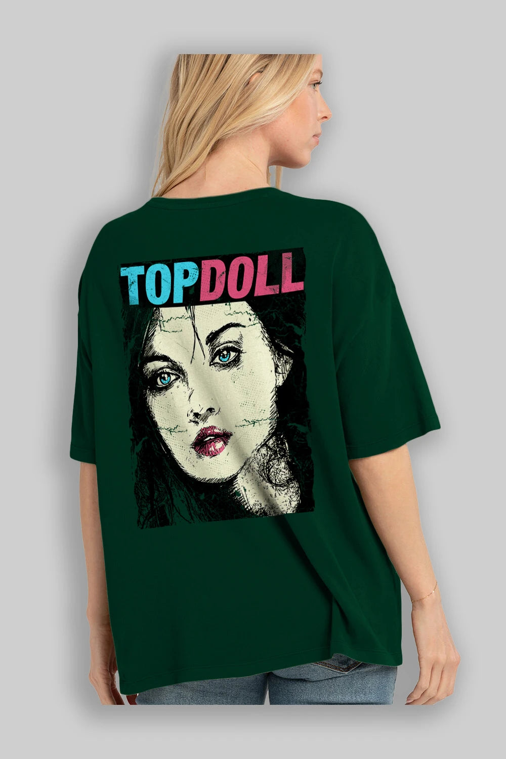 Topdoll Streetwear Arka Baskılı Oversize t-shirt Erkek Kadın Unisex