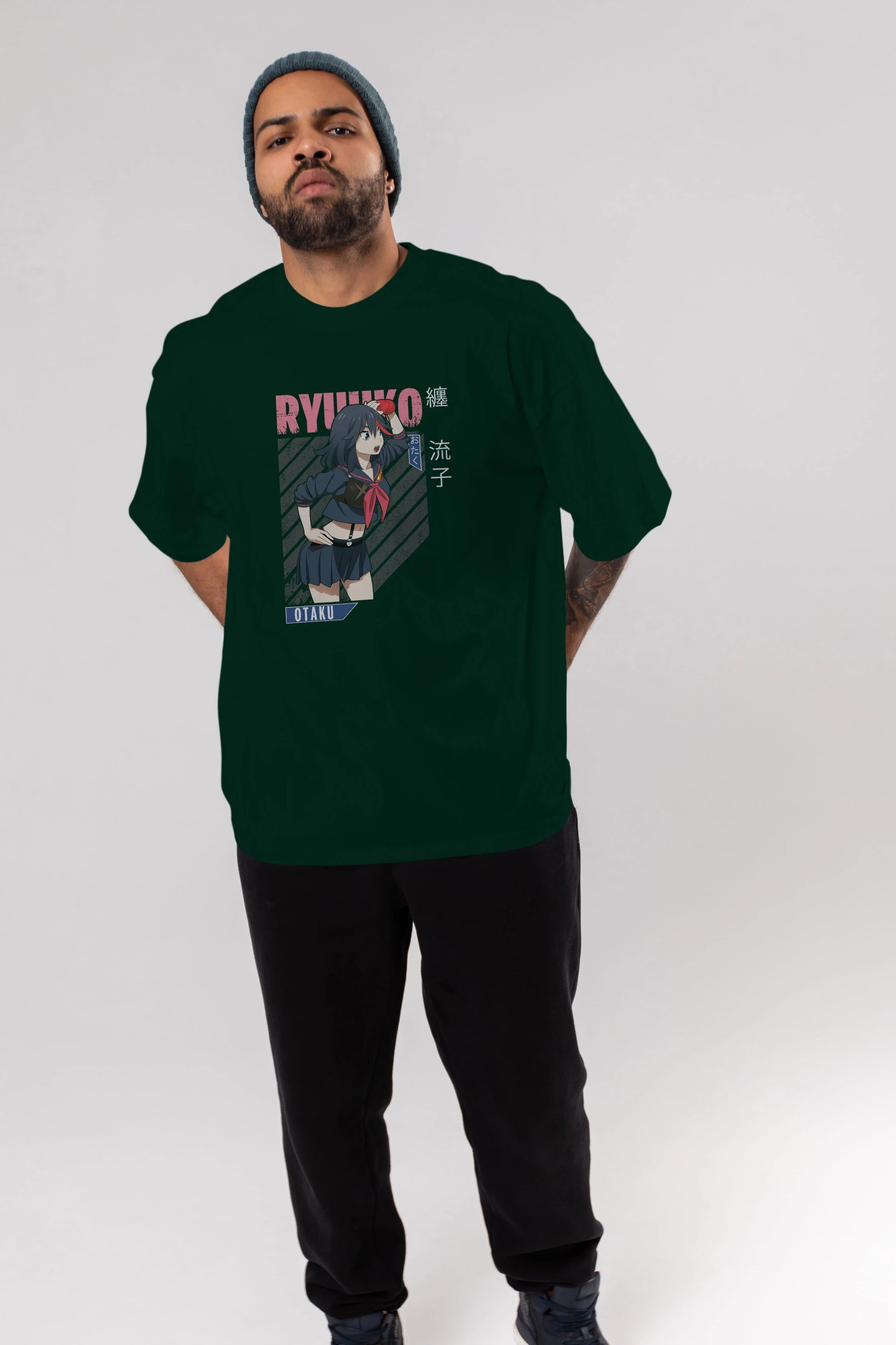 Ryuuko Matoi 6 Anime Ön Baskılı Oversize t-shirt %100 pamuk Erkek Kadın Unisex