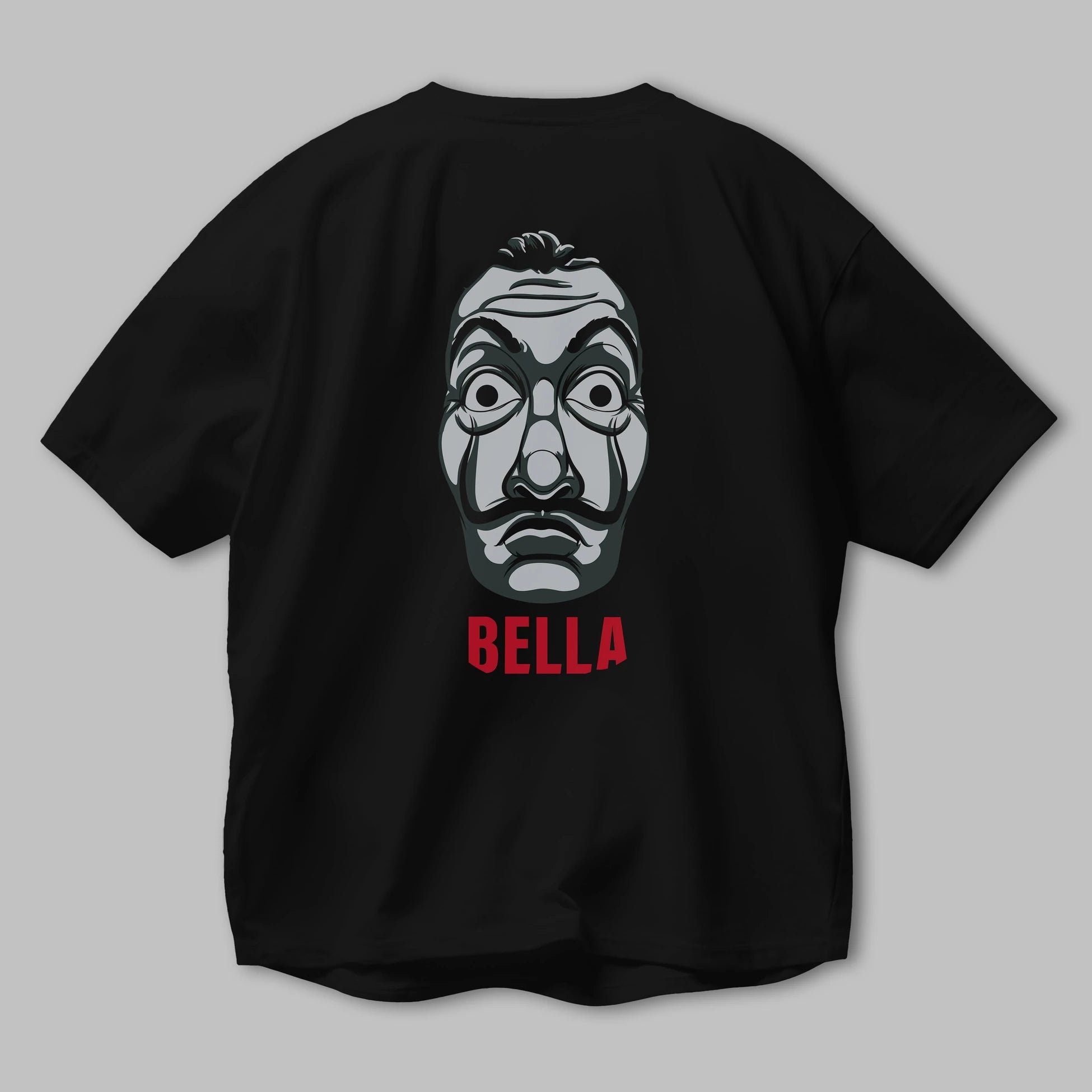 La Casa De Papel (12) Arka Baskılı Oversize t-shirt Erkek Kadın Unisex %100 Pamuk Bisiklet Yaka tişort