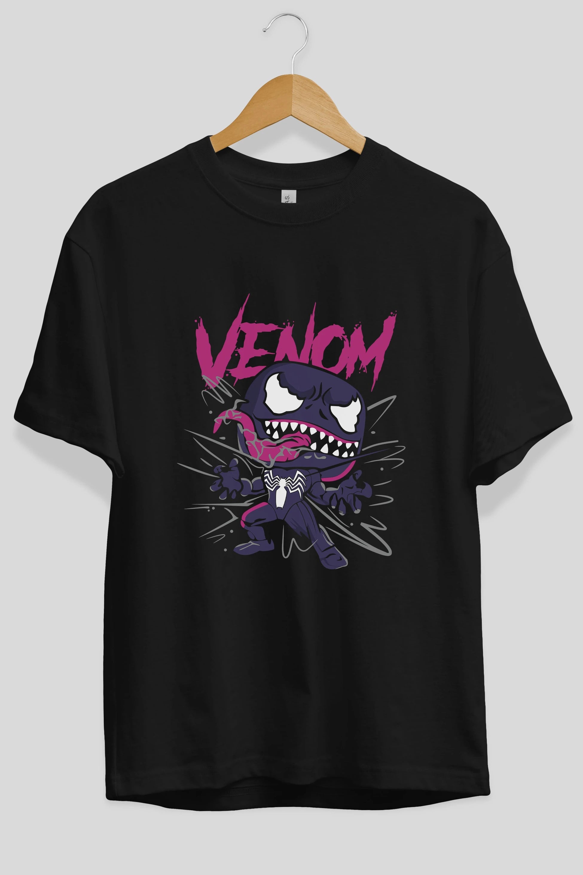 Venom (20) Ön Baskılı Oversize t-shirt Erkek Kadın Unisex %100 Pamuk Bisiklet Yaka tişort