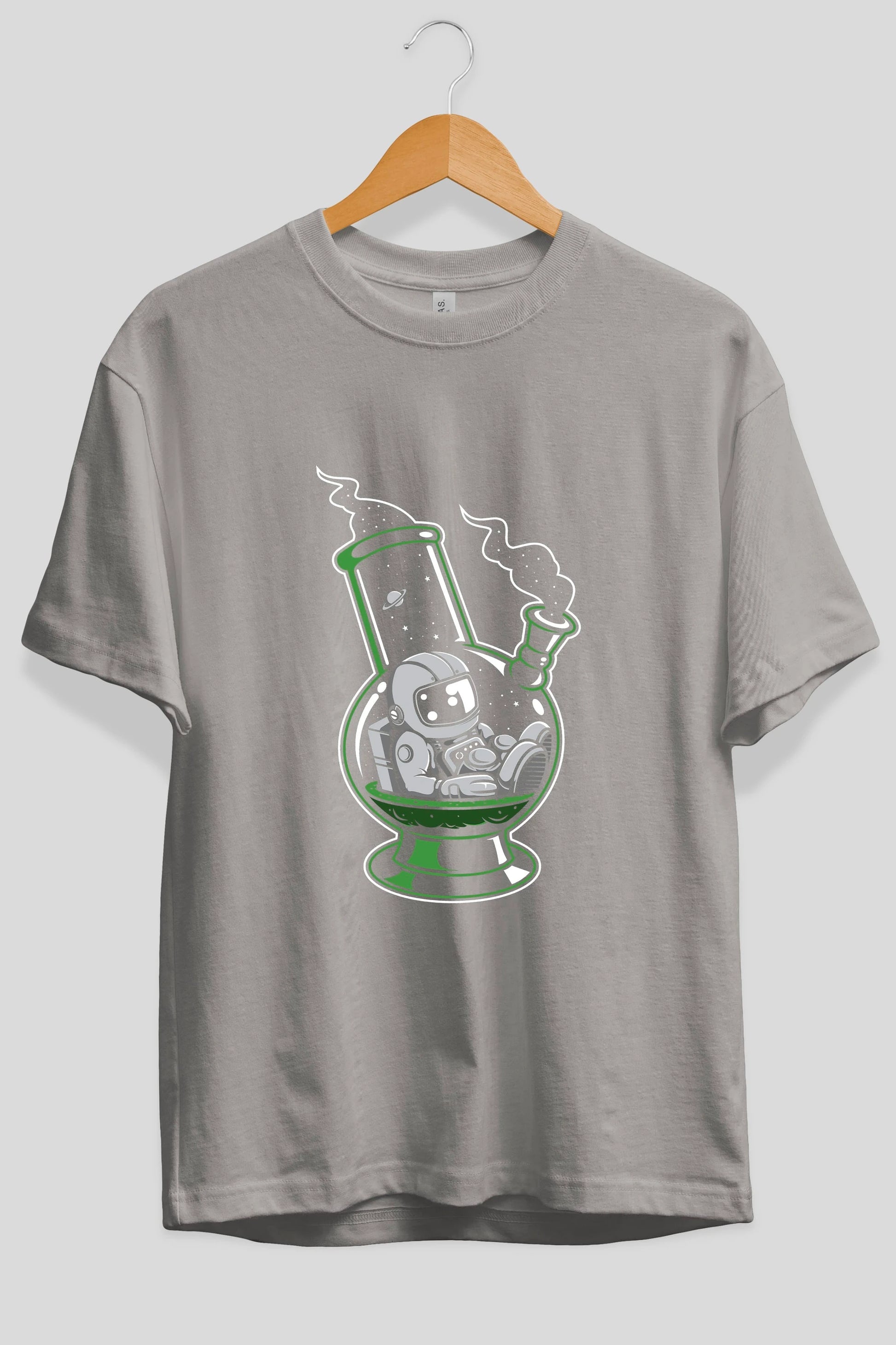 Astronaut Bong Ön Baskılı Oversize t-shirt Erkek Kadın Unisex