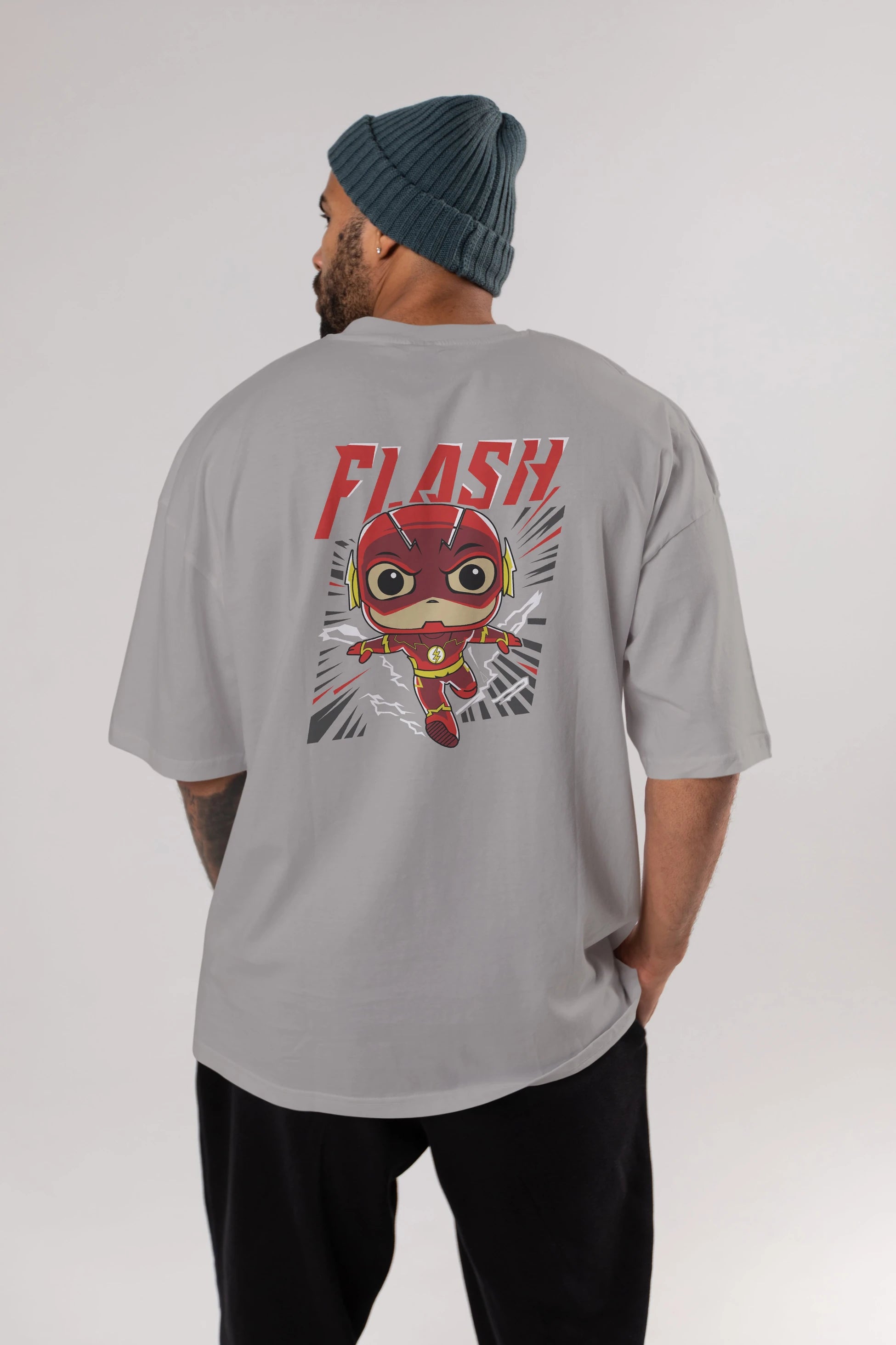 Flash Avengers (4) Arka Baskılı Oversize t-shirt Erkek Kadın Unisex %100 Pamuk Bisiklet Yaka tişort
