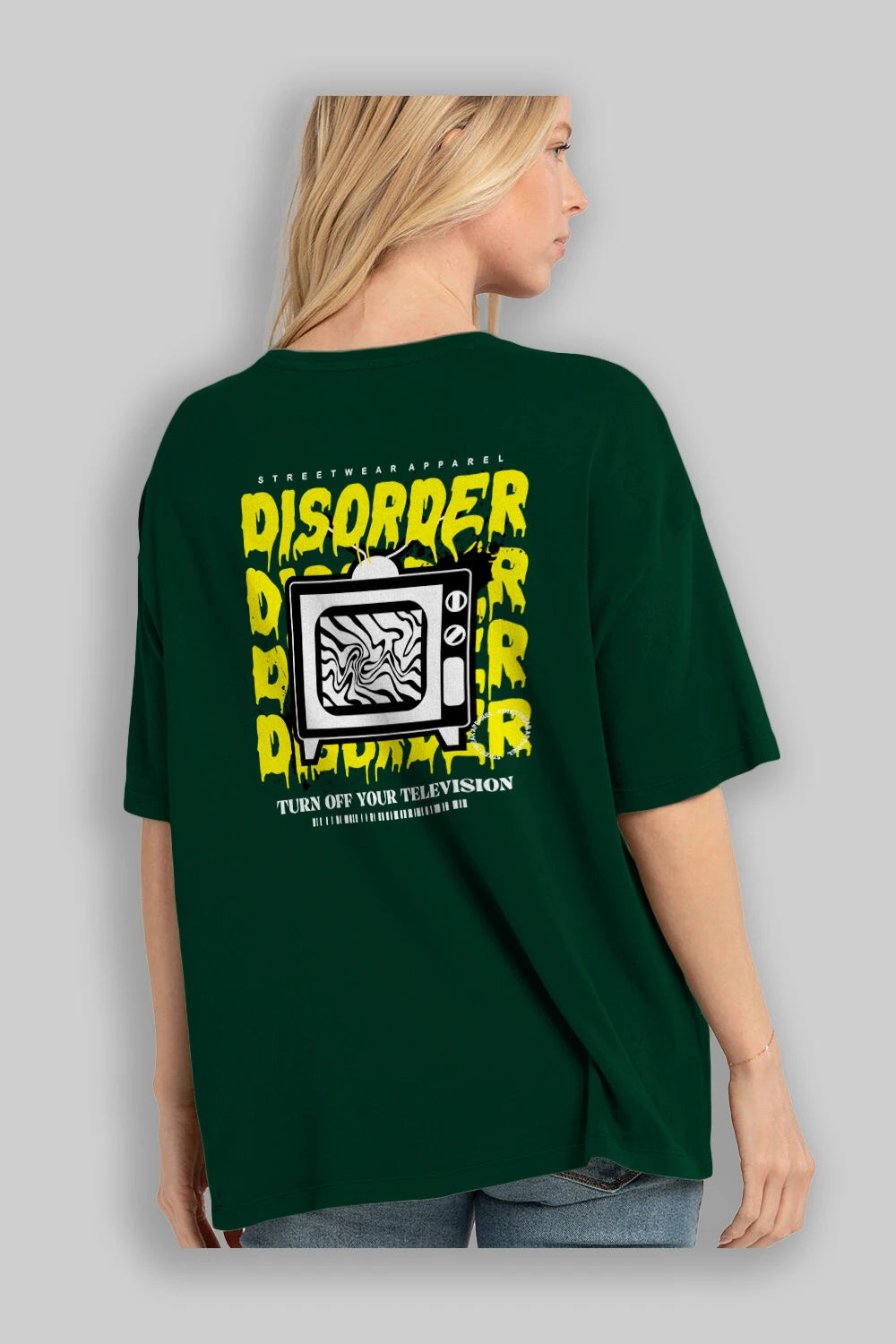 Disorder Streetwear Arka Baskılı Oversize t-shirt Erkek Kadın Unisex