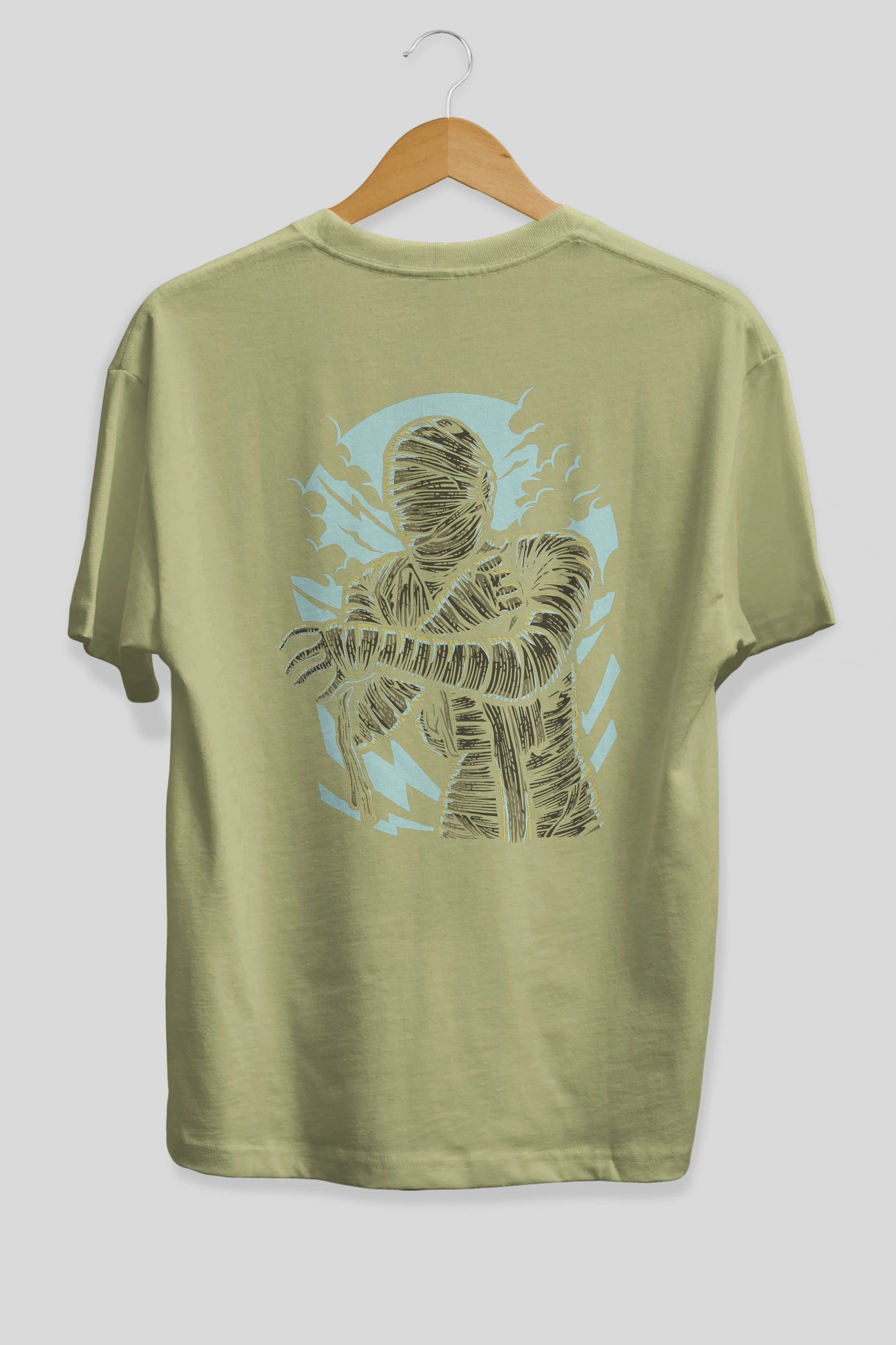 The Mummy Arka Baskılı Oversize t-shirt Erkek Kadın Unisex %100 Pamuk