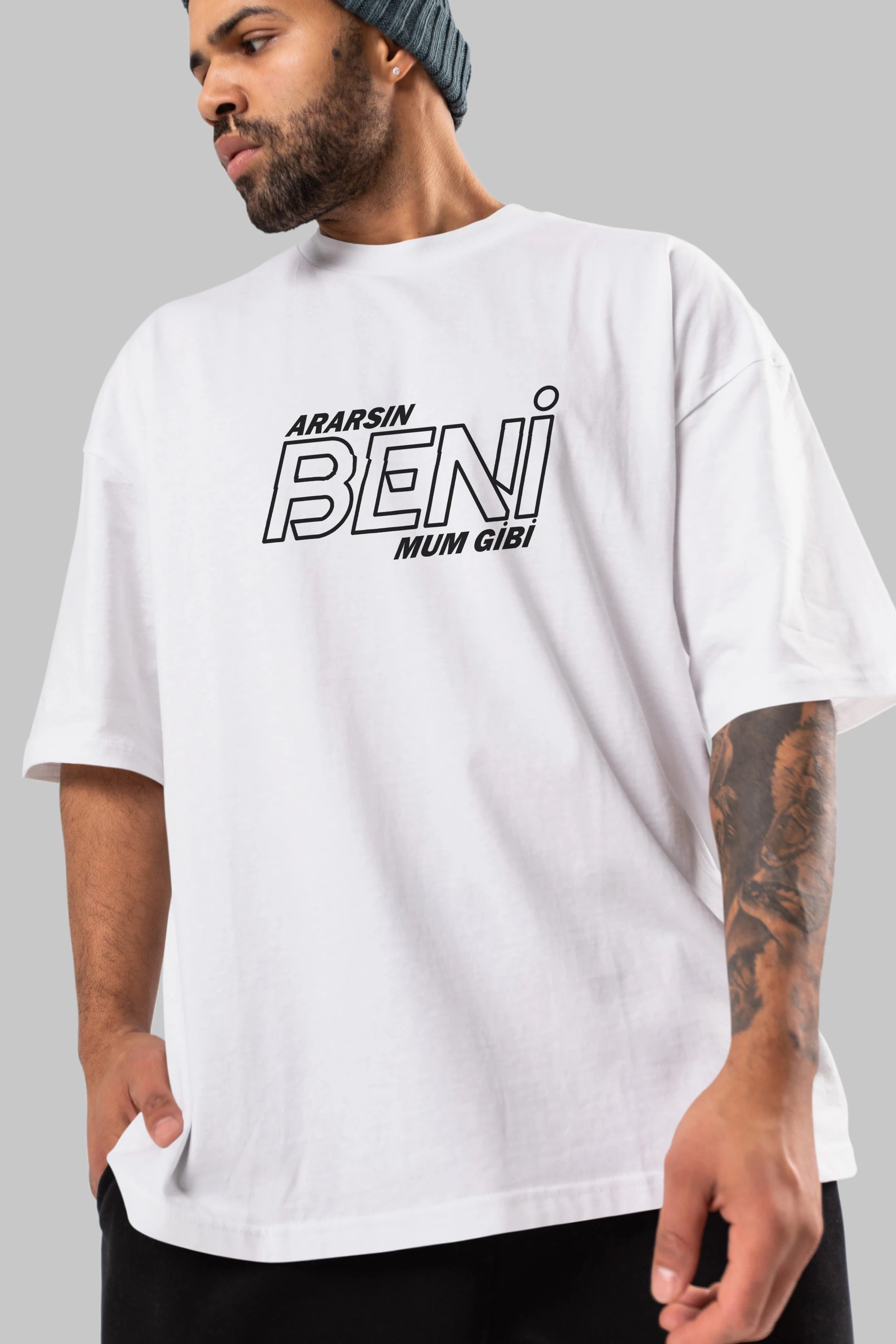 Ararsın Beni Mum Gibi Ön Baskılı Oversize t-shirt %100 pamuk Erkek Kadın Unisex