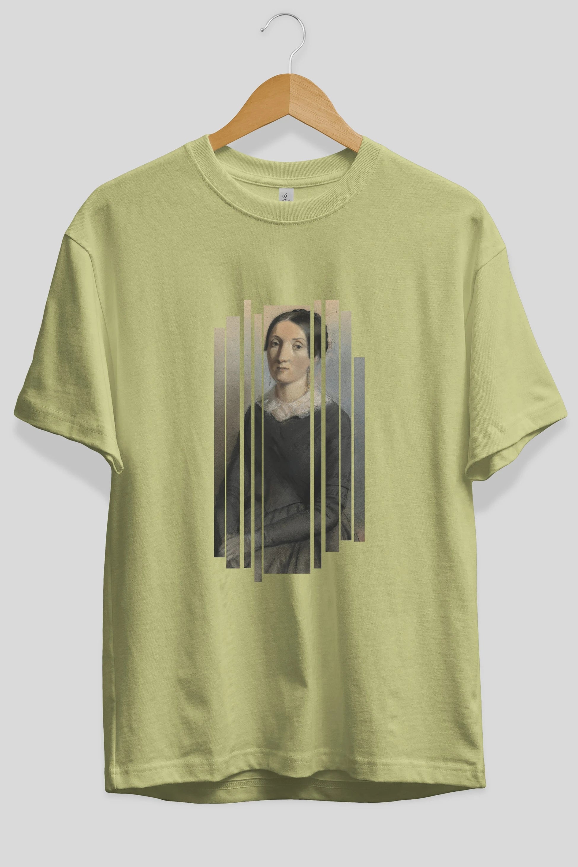 Retro Portre Ön Baskılı Oversize t-shirt Erkek Kadın Unisex