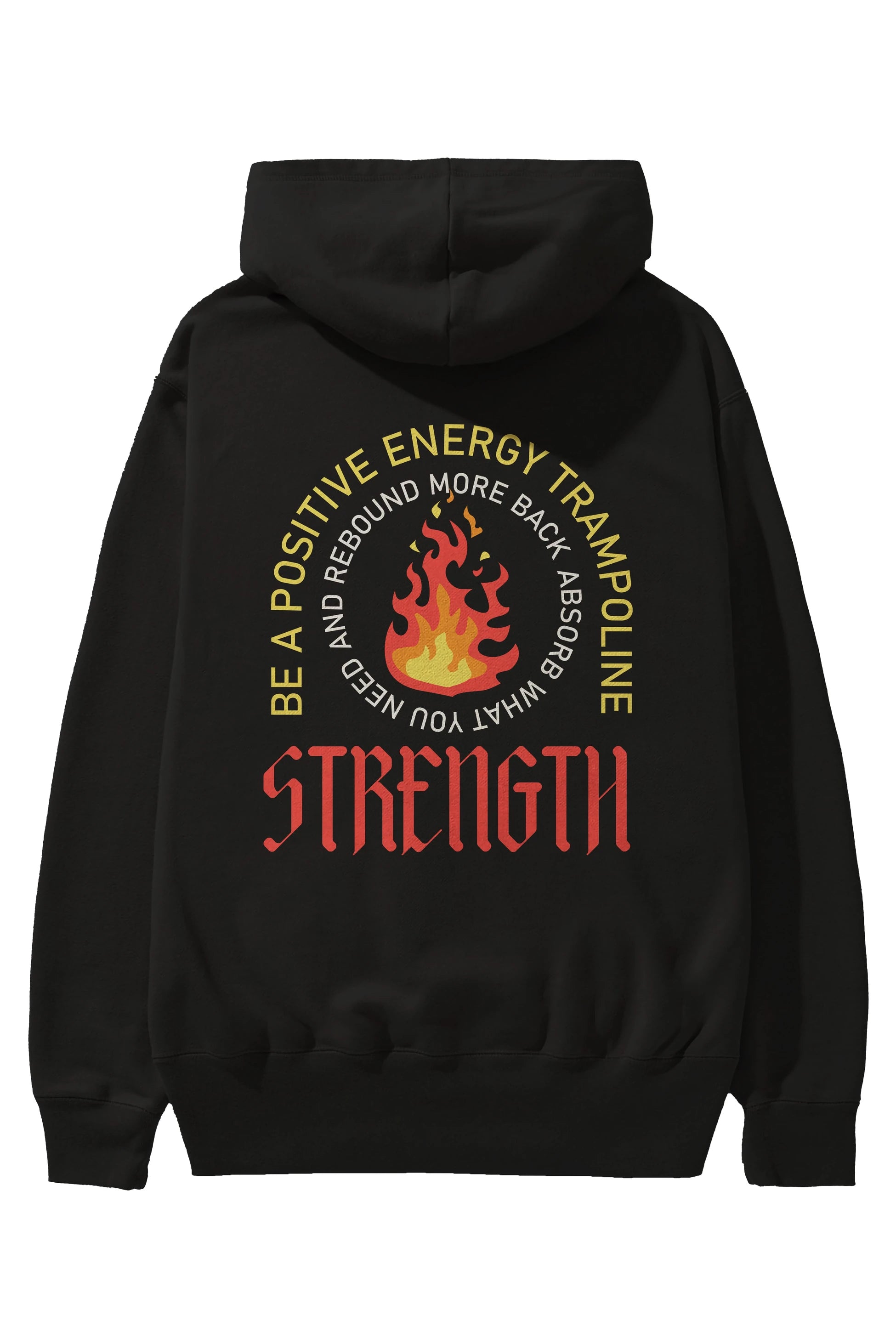 Positive Energy Arka Baskılı Hoodie Oversize Kapüşonlu Sweatshirt Erkek Kadın Unisex