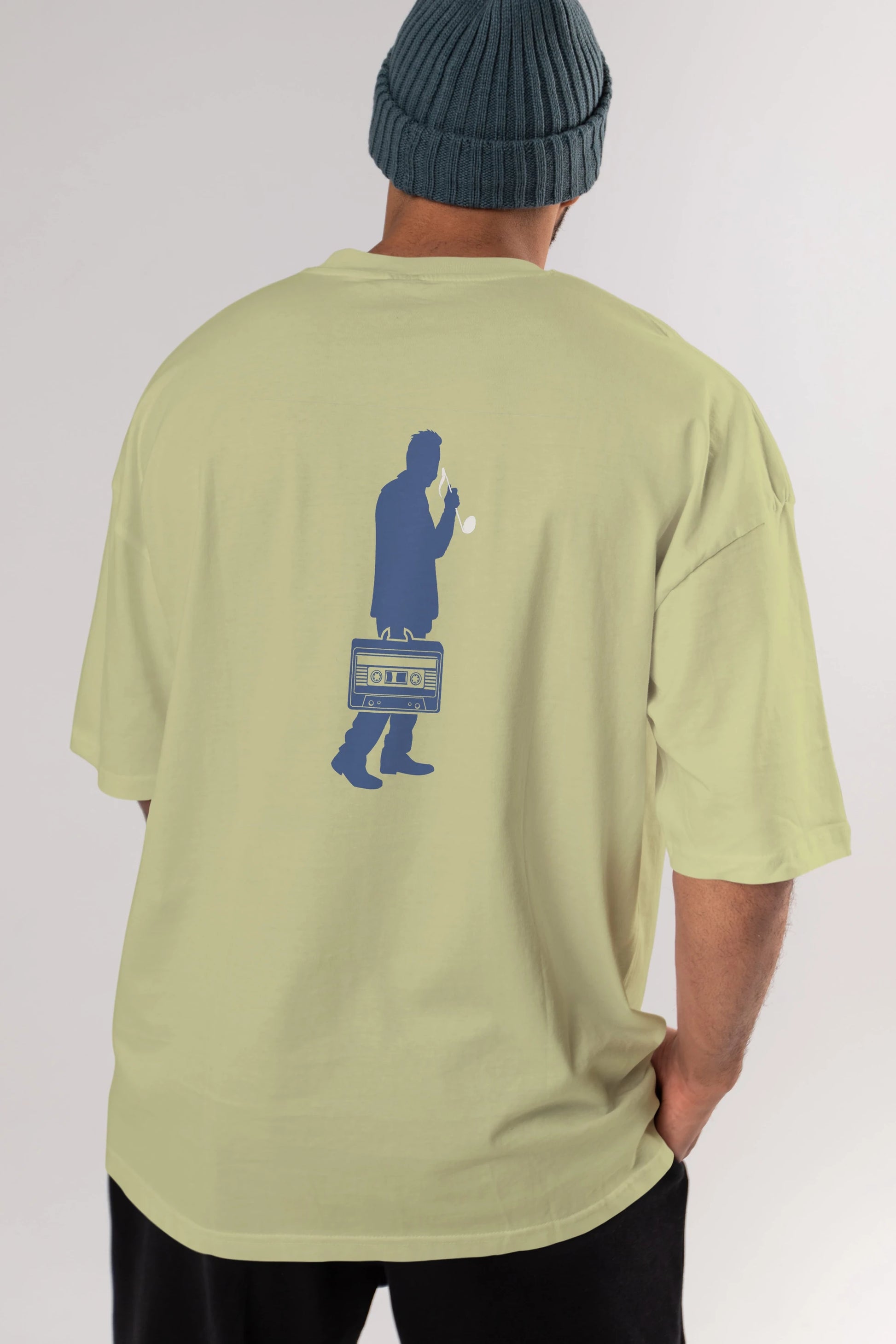 Sound Collector Arka Baskılı Oversize t-shirt %100 pamuk Erkek Kadın Unisex