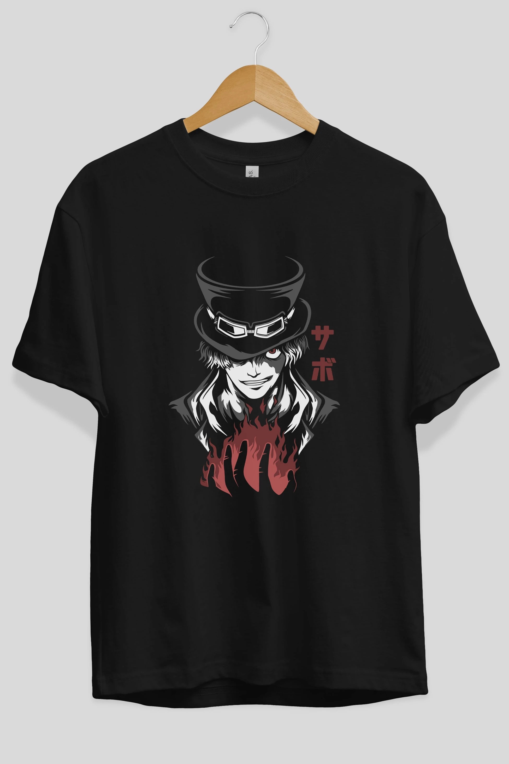 SaboOnePiece Anime Ön Baskılı Oversize t-shirt %100 pamuk Erkek Kadın Unisex