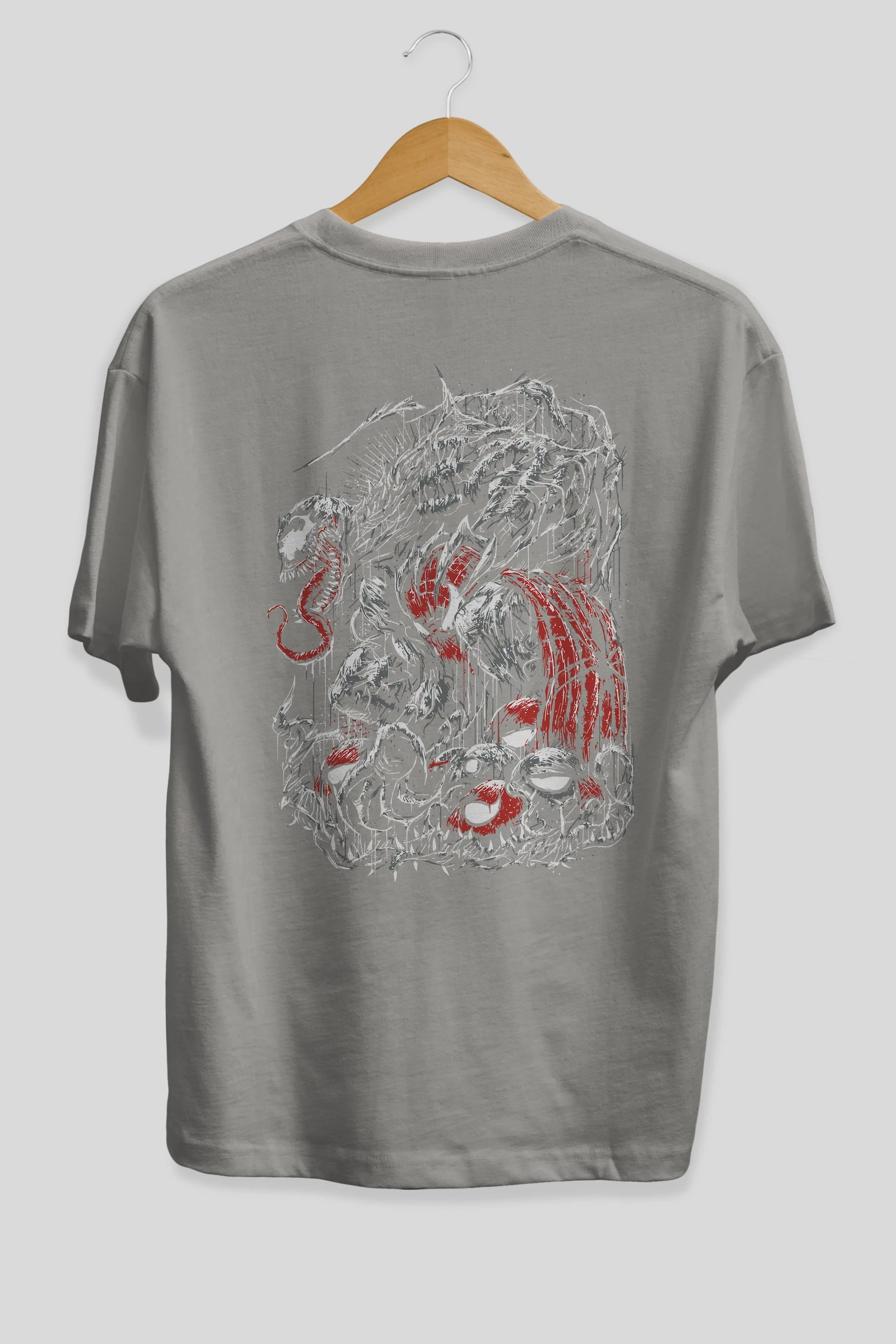 Venom (14) Arka Baskılı Oversize t-shirt Erkek Kadın Unisex %100 Pamuk Bisiklet Yaka tişort
