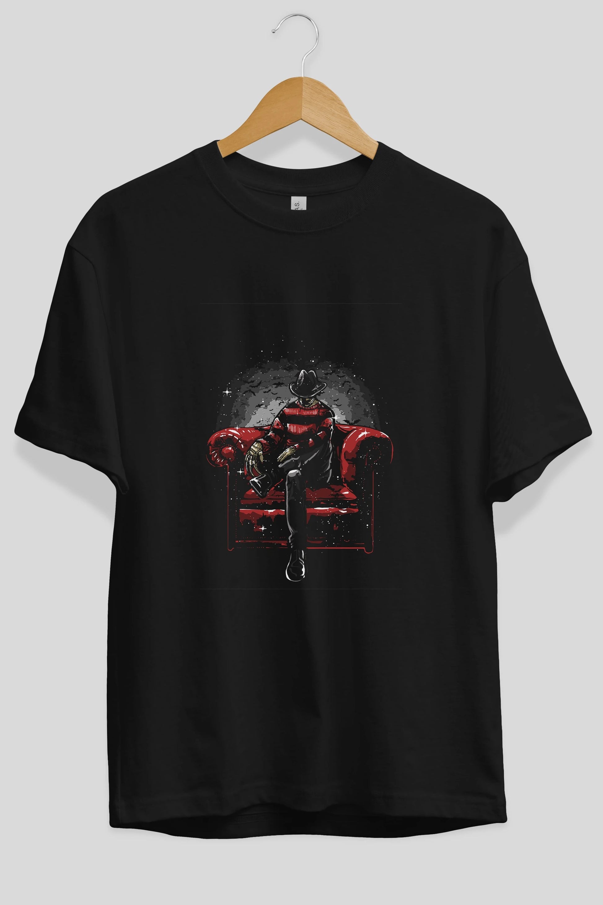 Nightmare Side Ön Baskılı Oversize t-shirt Erkek Kadın Unisex %100 Pamuk tişort