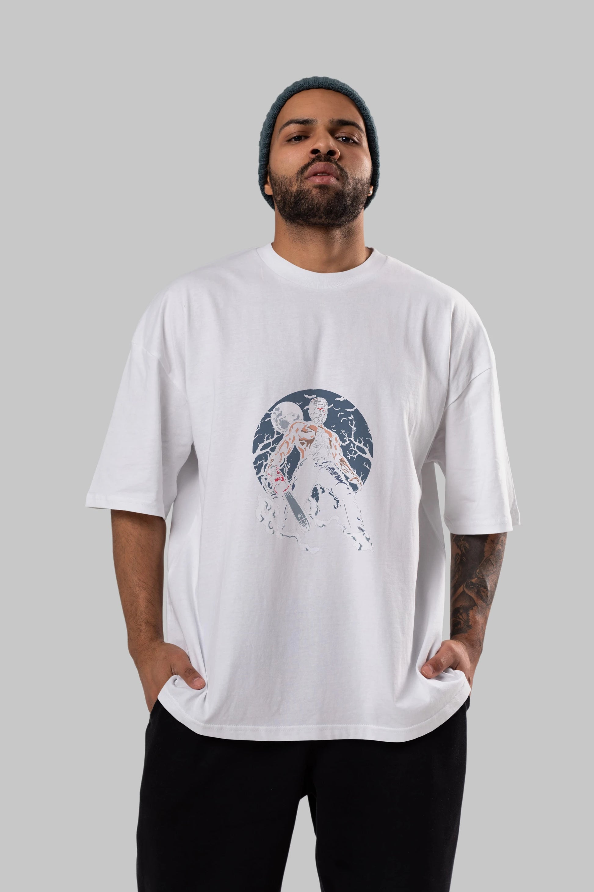 Evil Killer Ön Baskılı Oversize t-shirt Erkek Kadın Unisex %100 Pamuk tişort
