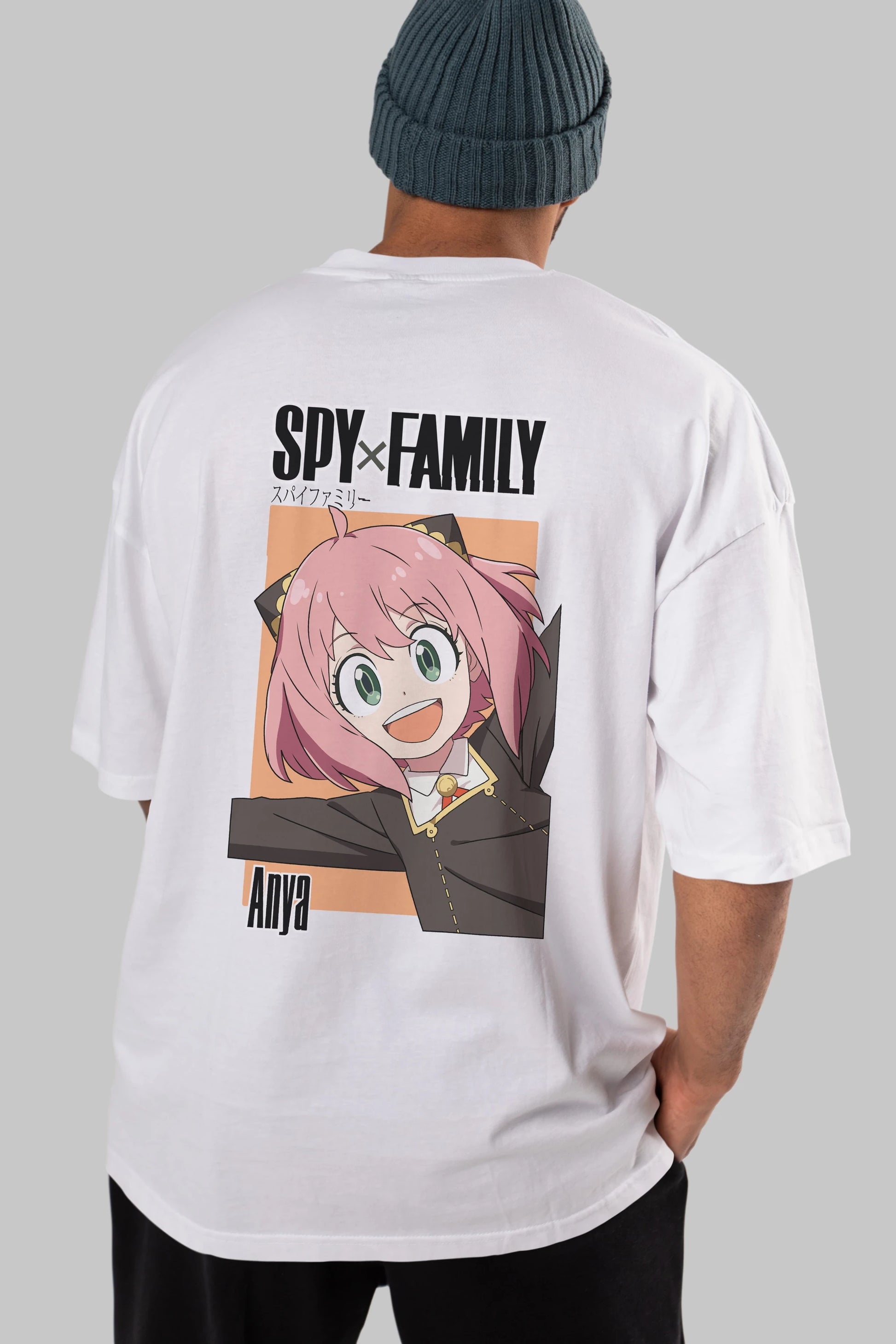 SPY X FAMILY Anya Anime Arka Baskılı Oversize t-shirt Erkek Kadın Unisex