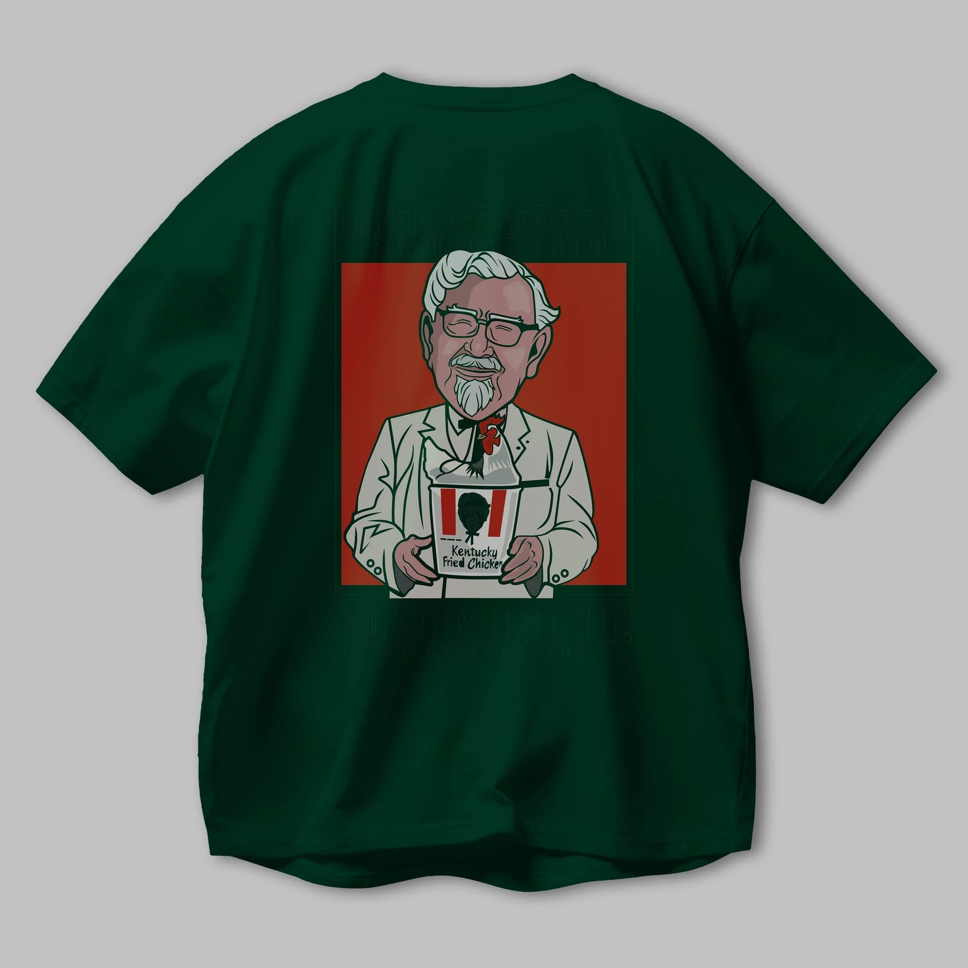 Colonel Sanders Arka Baskılı Oversize t-shirt Erkek Kadın Unisex %100 Pamuk tişort